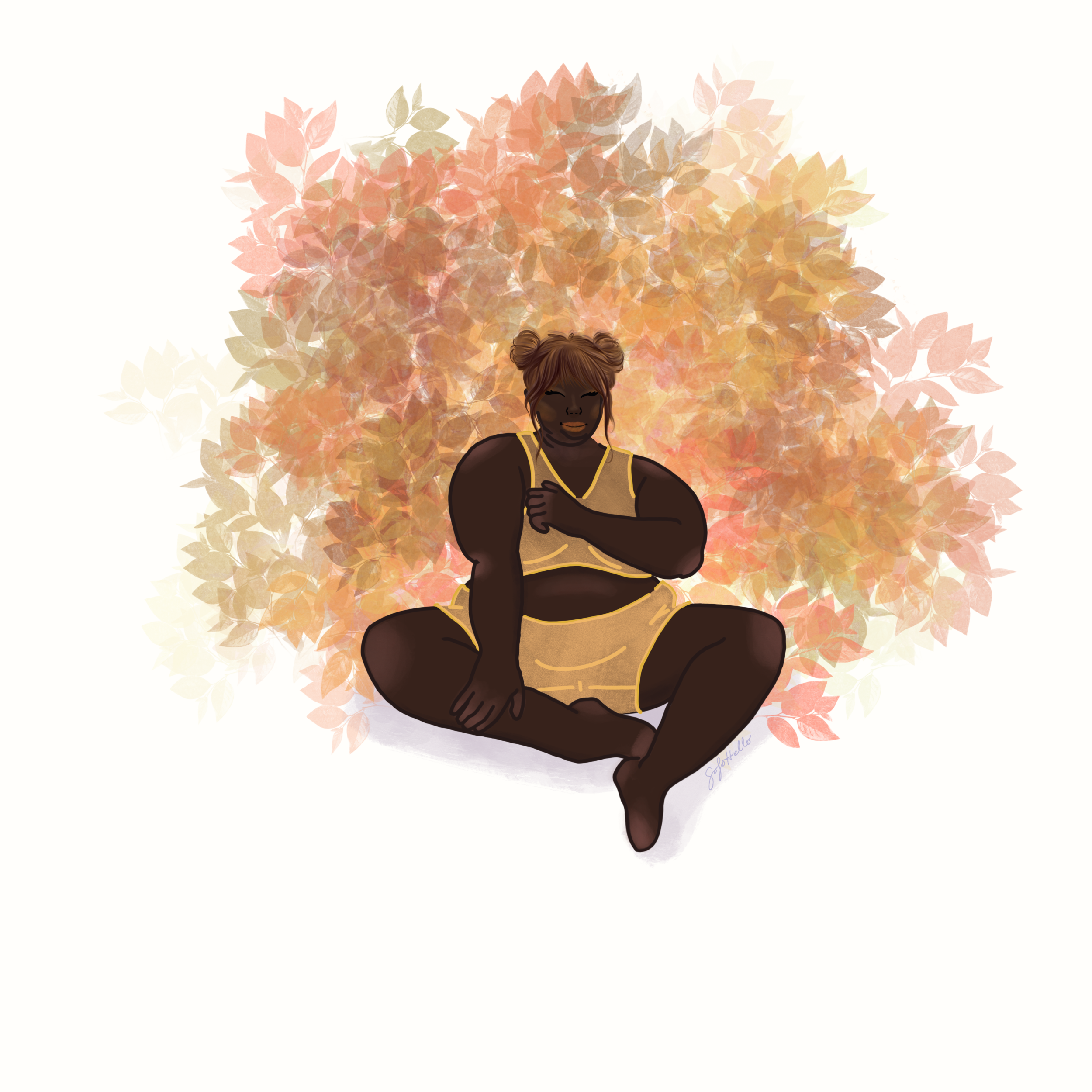 Autumnal Foliage Yoga Babe