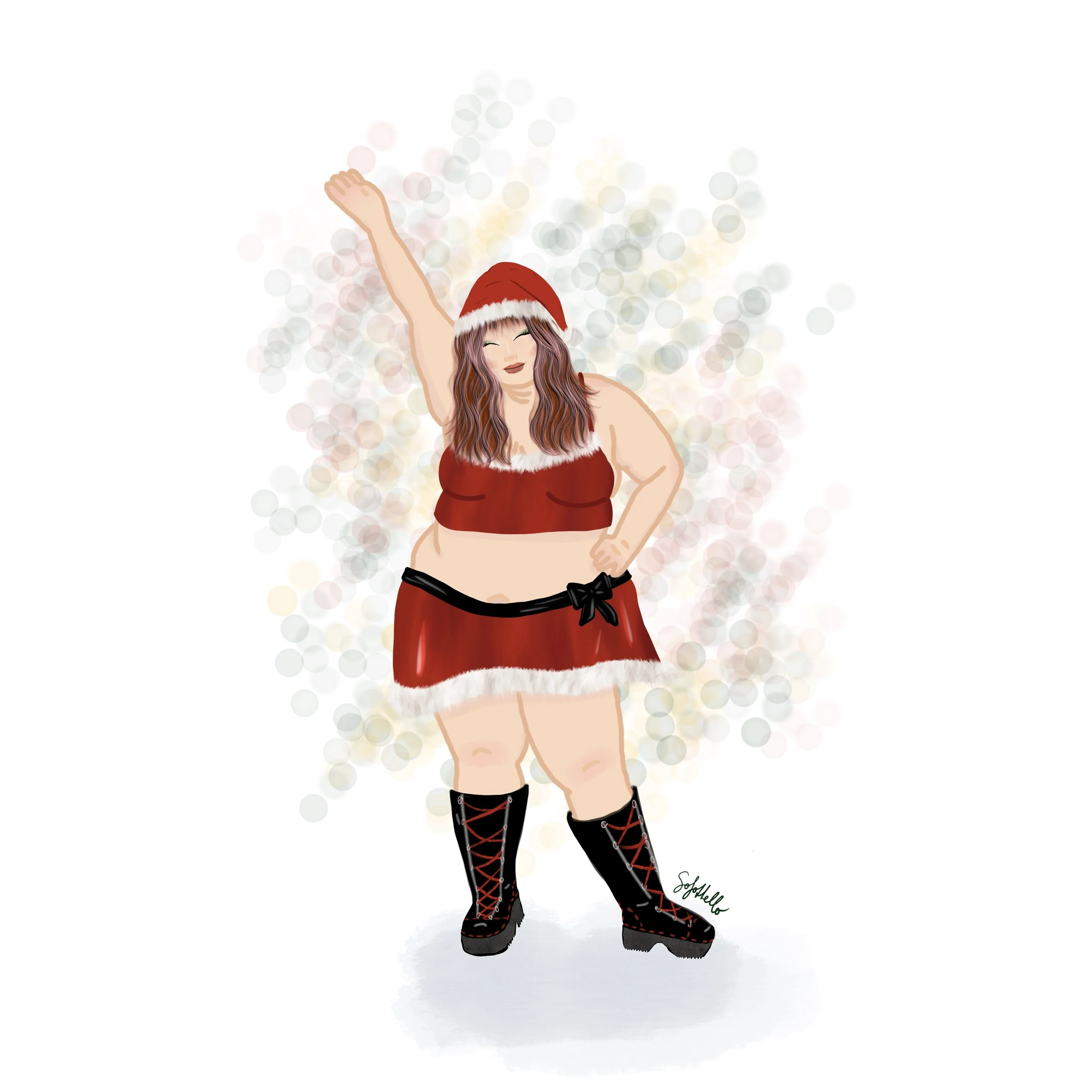 Christmas Babe Colorful Baubles