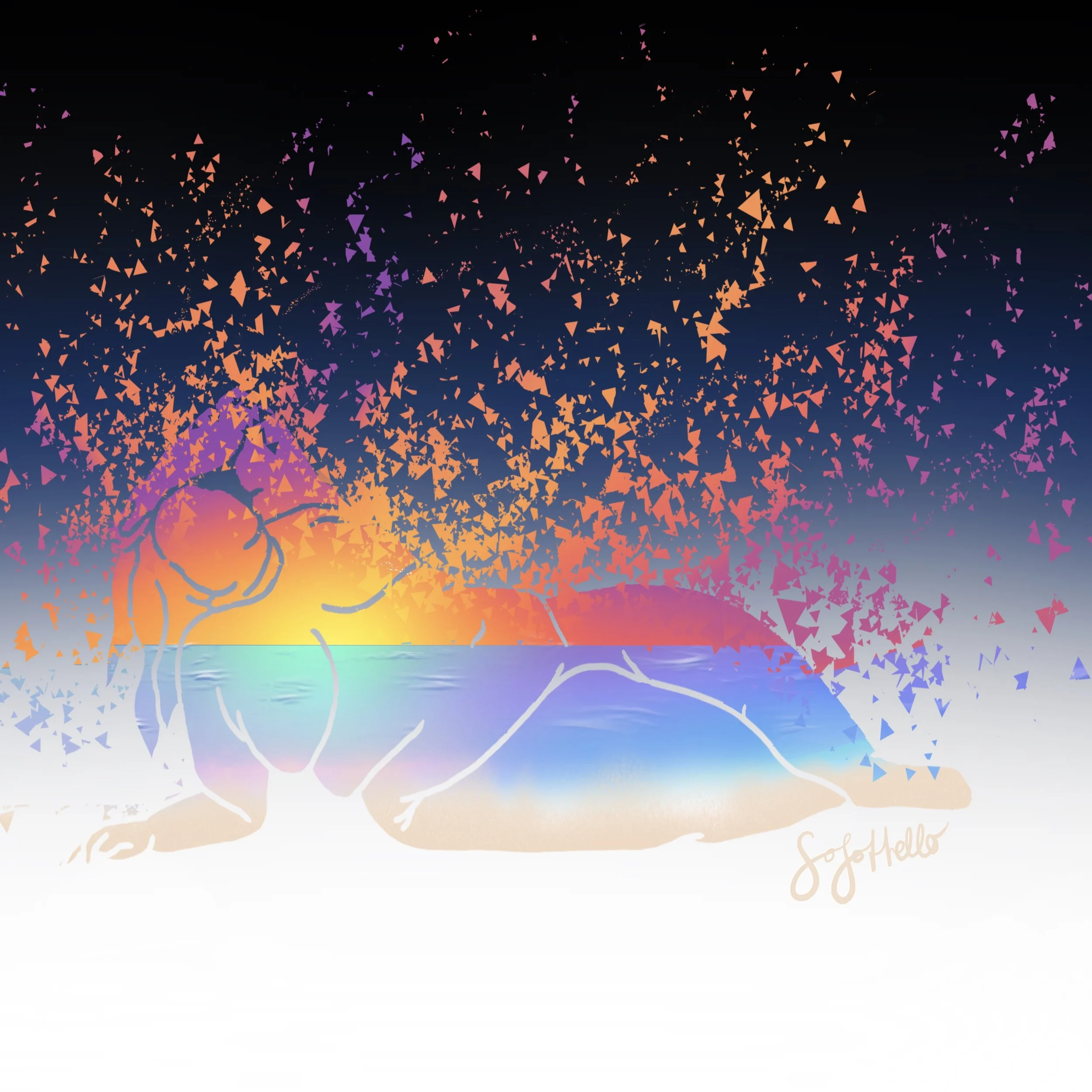 Mother Nature Beach Sunset Faded