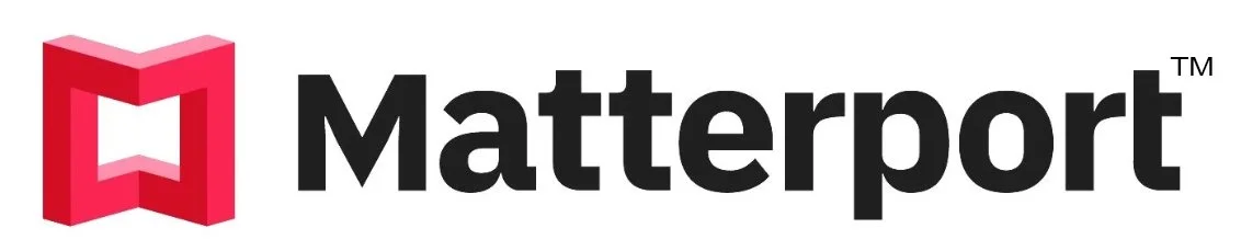 The logo of Matterport featuring a pink geometric shape resembling a 3D structure and the word 'Matterport' in bold black letters.