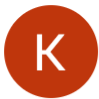 Red circular icon with a white letter K in the center.