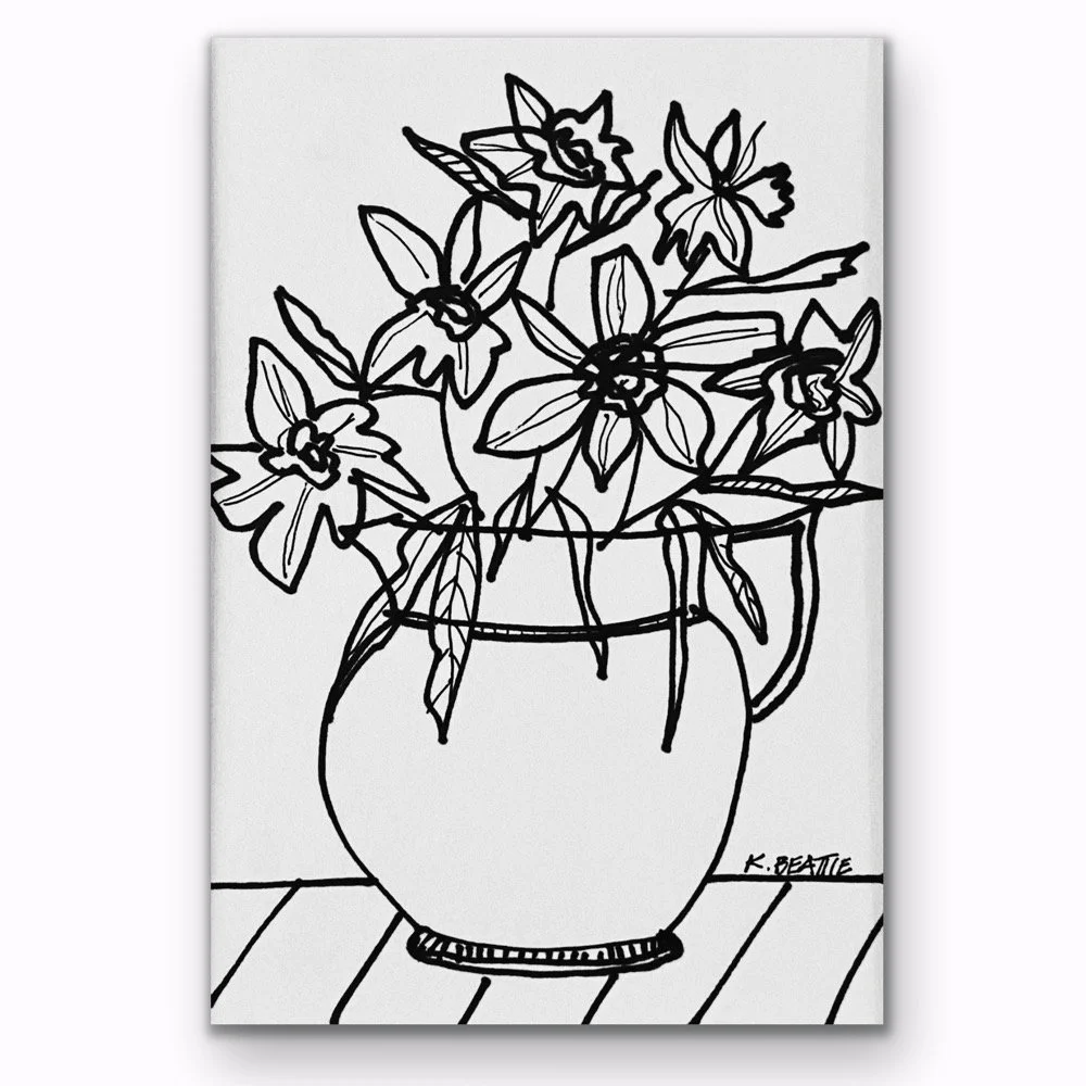 Daffodils -B/W Sketch