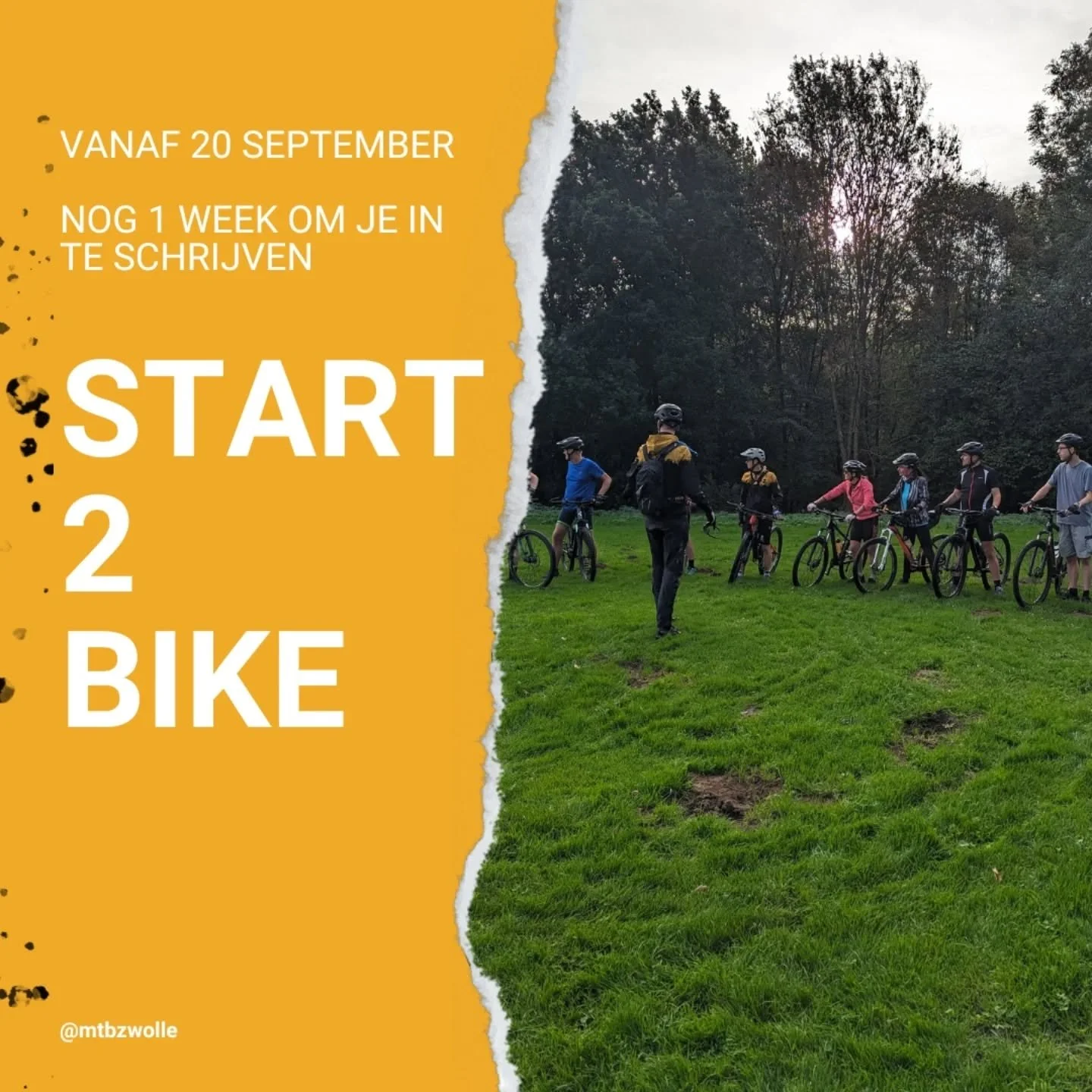 Over 7 dagen is het zover, nog enkele plekken beschikbaar. 

&nbsp;

Start2Bike is een initiatief van de Nederlandse Toer Fiets Unie (NTFU) en is d&eacute; manier om op een veilige en leuke manier kennis te maken met de wielersport. Of je nu wilt ler