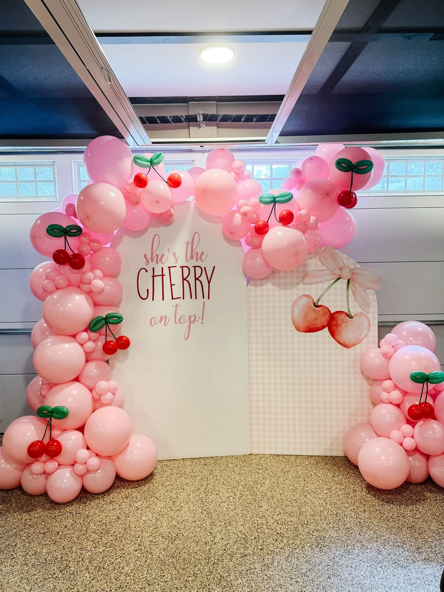 🍒 She&rsquo;s the cherry on top! 🍒
We had so much fun bringing this sweet celebration to life for Baby Evelynn! From the custom chiara wall and matching wallpaper to the handmade balloon cherries and cherry cutouts &mdash; every detail was picked f
