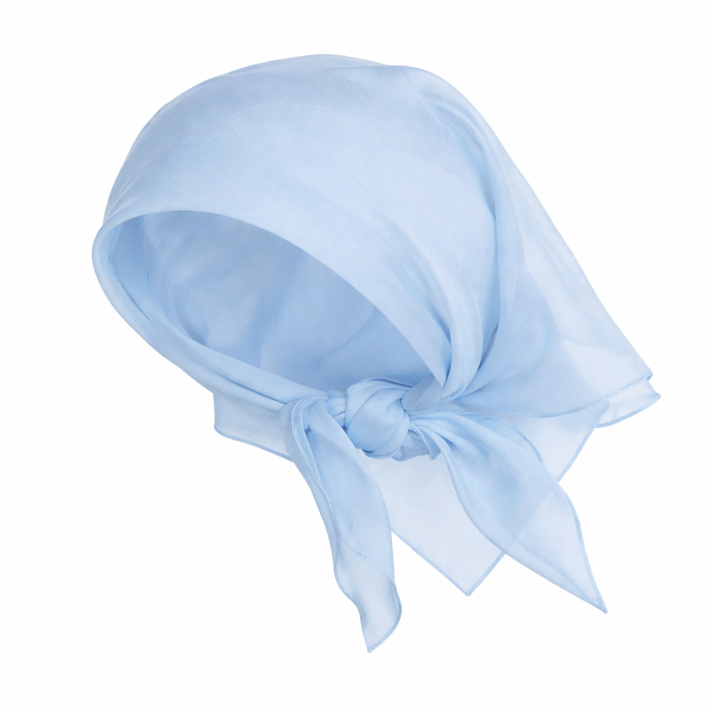 Delicate light blue silk headscarf.png