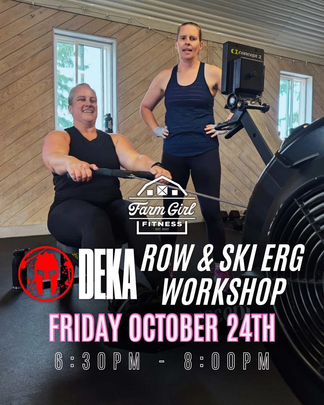 Ready to take your DEKA game to the next level? Join us for a 90-minute workshop with Dave &amp; Ry Claxton, diving into the Concept2 Rower &amp; SkiErg.

🗓 When: Friday, October 24
⏰ Time: 6:30 PM &ndash; 8:00 PM
💵 Price: $99 non-members | Farm Gi