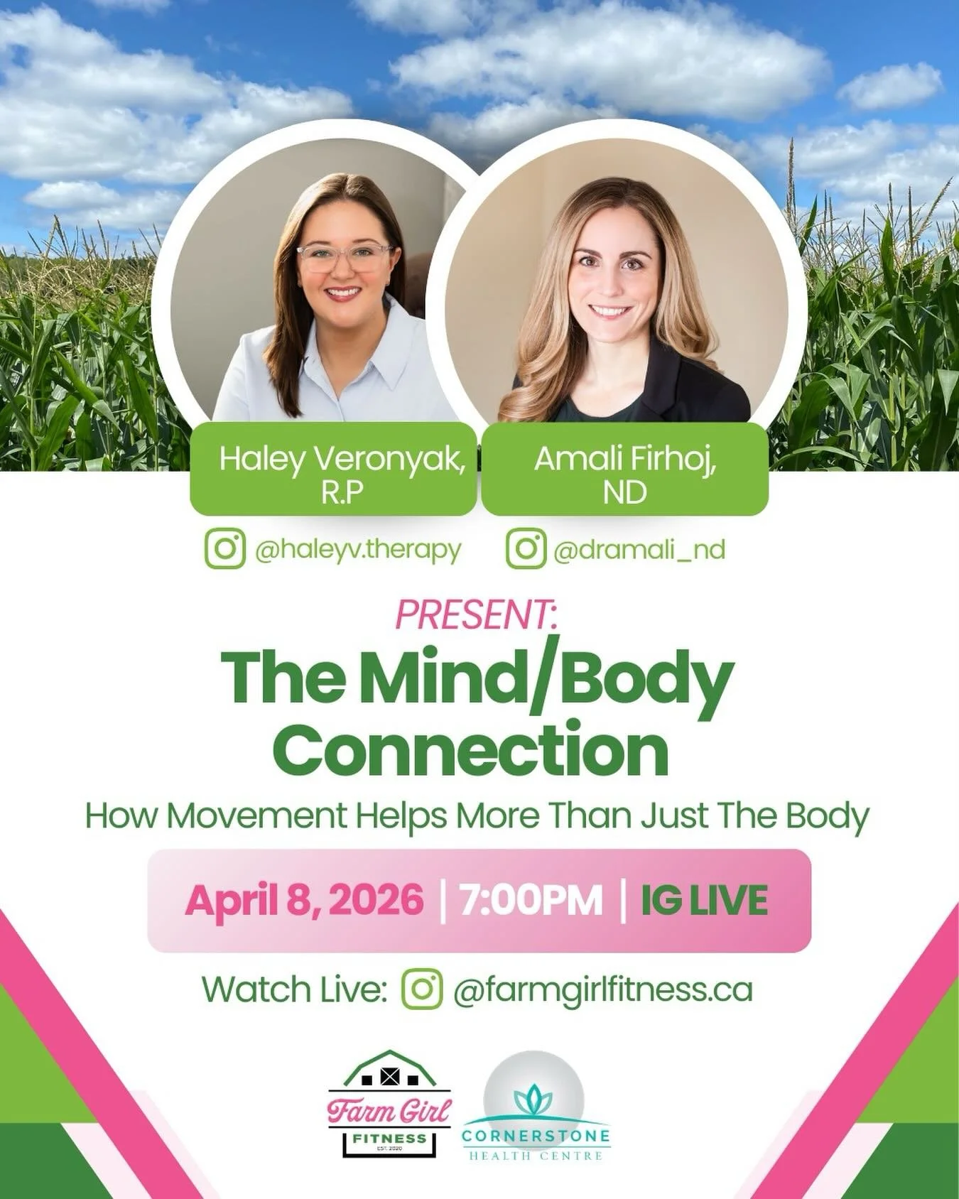 Feeling stuck, drained, or frustrated with your workouts?

Join us 7&ndash;8 PM for an Instagram Live on mental health, movement, and strength with Haley Veronyak, RP, and Dr. Amali Firhoj, ND. Many women notice emotional shifts, fatigue, or stalled 