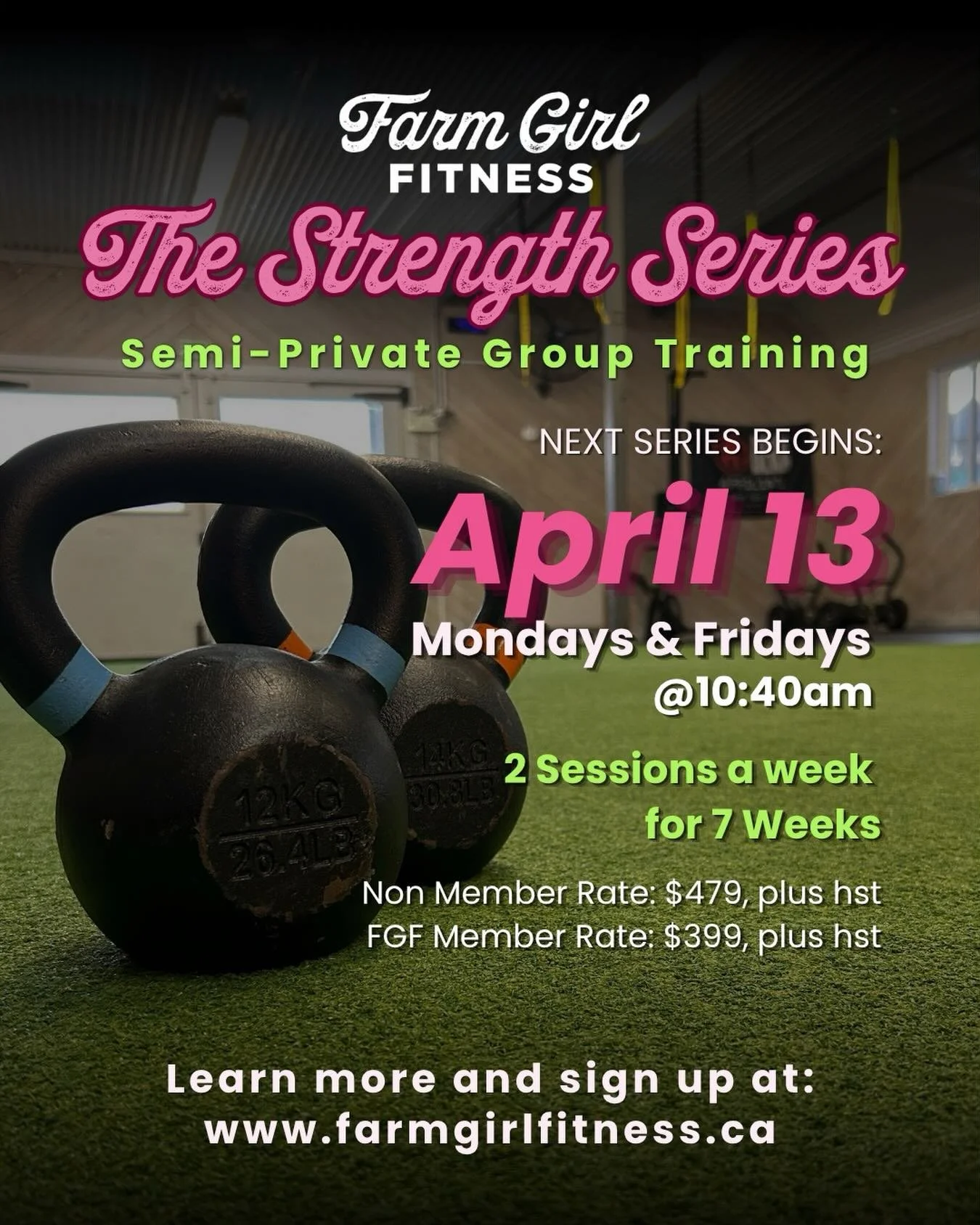 The Strength Series is back! 12 sessions over 7 weeks, only 8 spots available &ndash; get personalized coaching without the big price tag.

Why join?

No membership required, perfect for staying committed to your fitness journey

Expert guidance from