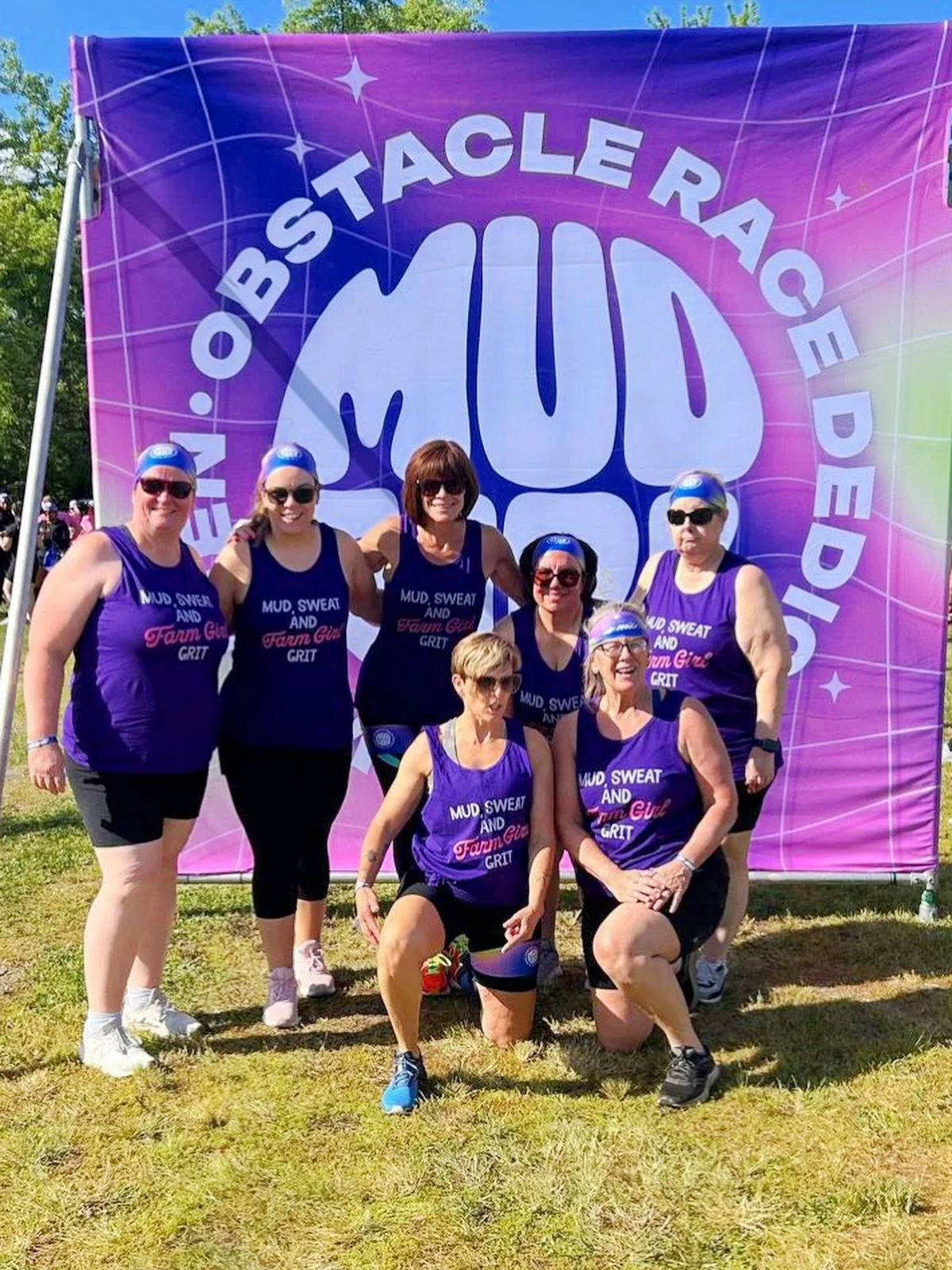 Shout out to the team representing Farm Girl Fitness at this weekend&rsquo;s @mudgirlrun in Hamilton! 🏃🏽&zwj;♀️🏃🏼&zwj;♀️🏃&zwj;♂️

A little dirt and mud never scares a Farm Girl or Guy, right?? 💪🏼 Like the shirts say:
&ldquo;Mud, sweat and Farm