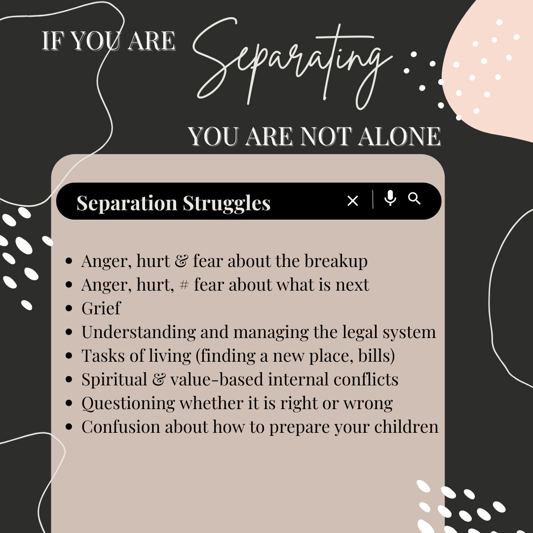 If you are currently going through a separation, break-up, divorce, uncoupling (whichever word fits for you!), you might be feeling, thinking, and questions a lot of things. ⠀⠀⠀⠀⠀⠀⠀⠀⠀
⠀⠀⠀⠀⠀⠀⠀⠀⠀
You're not alone.⁠⠀⠀⠀⠀⠀⠀⠀⠀⠀
⠀⠀⠀⠀⠀⠀⠀⠀⠀
Tell us, what has 