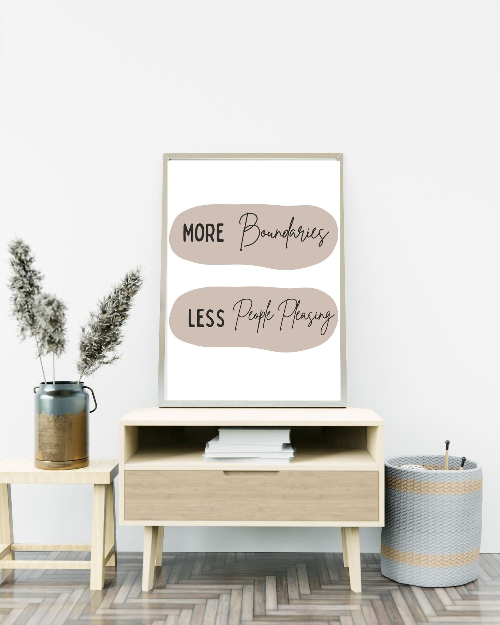 More Boundaries Less People Pleasing (Purple) Print Poster,Therapy Poster, Office/Wall/RoomDecor, Counselor 8x10, 11x14,16x20, 18x24,&24x30