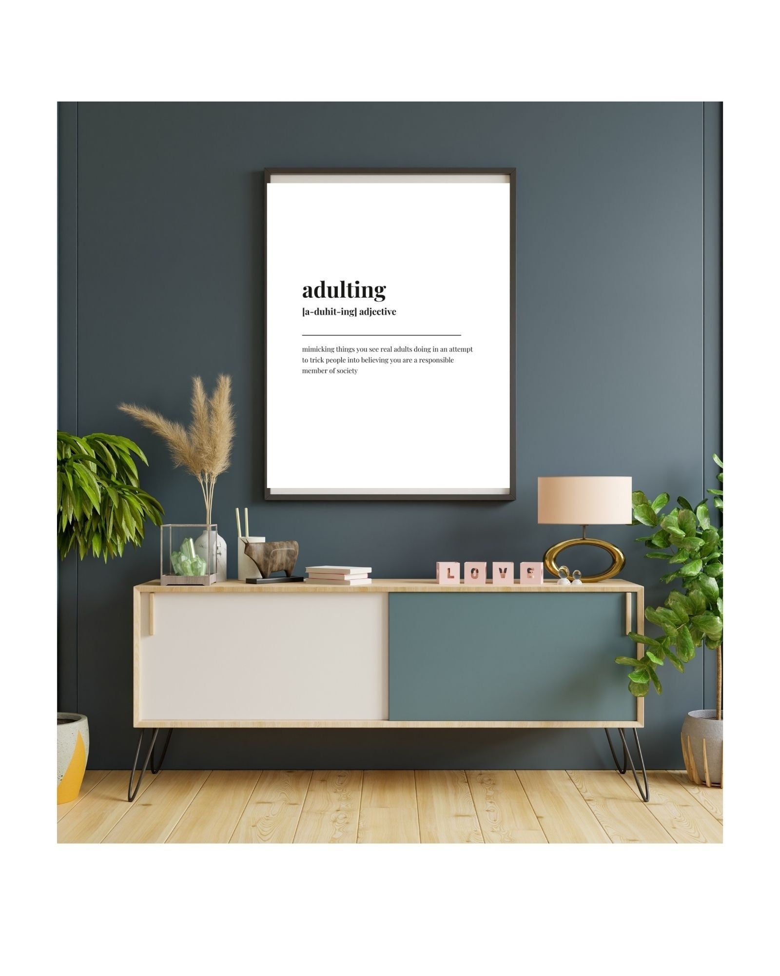 Adulting Definition Digital Print, Therapy/Mental Health/ Office/Wall/Room Decor, Counselor 8x10,11x14,16x20,18x24,&24x30