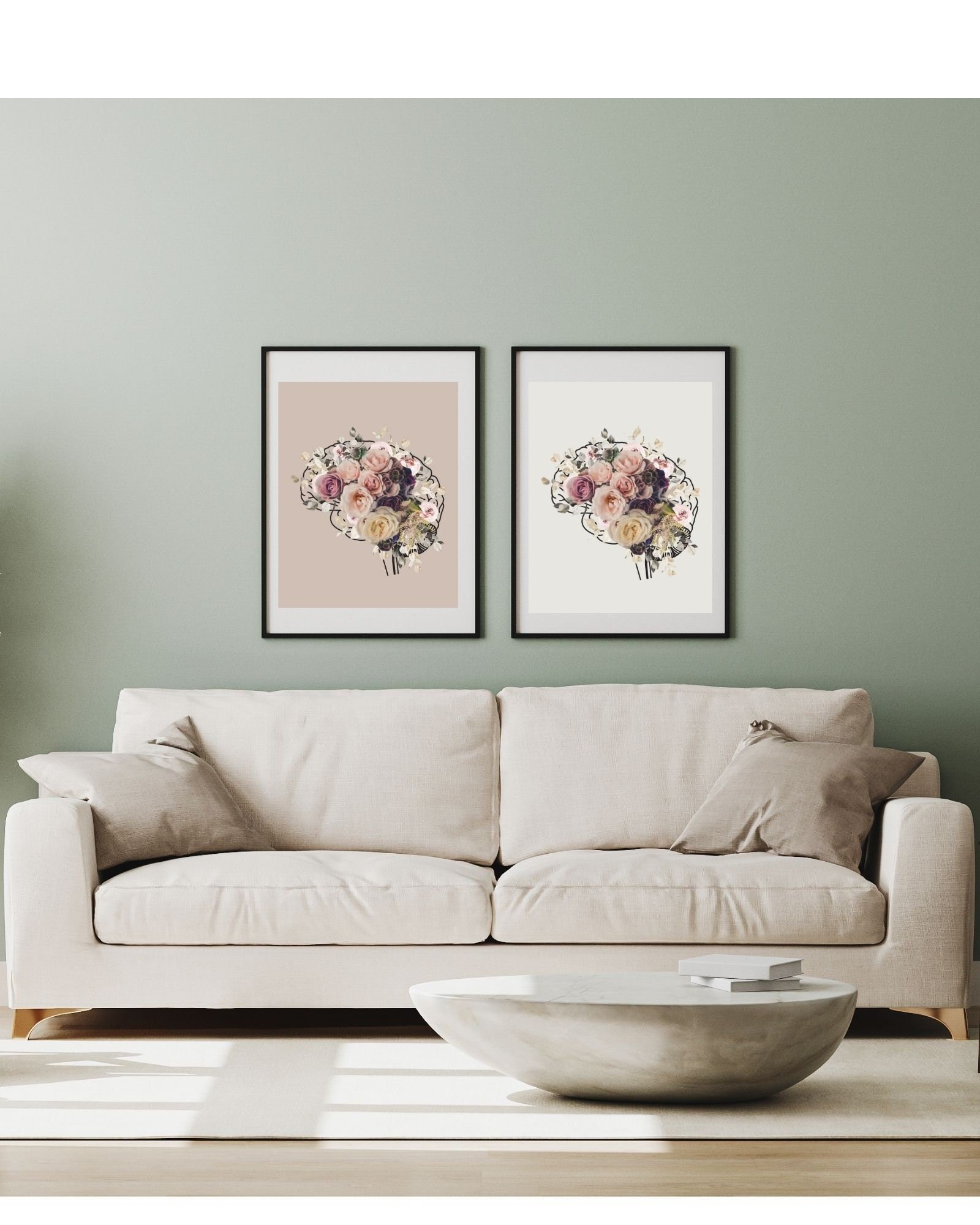 Combo #8 2/Flower Mental Health Brain Flower Digital Prints, Office & Wall Art Decor,Therapist/Counselors/Coach's/ Brain,Inside the Mind