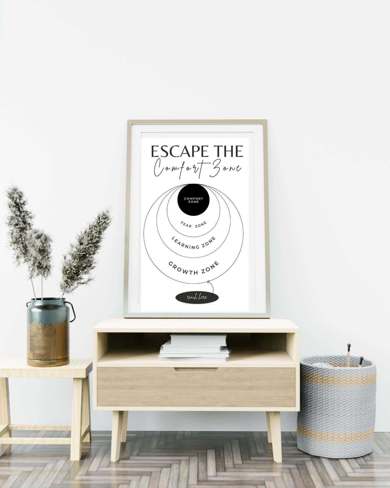 Escape The Comfort Zone Print Poster,Therapy Poster, Office/Wall/RoomDecor, Counselor 8x10, 11x14,16x20, 18x24,&24x30