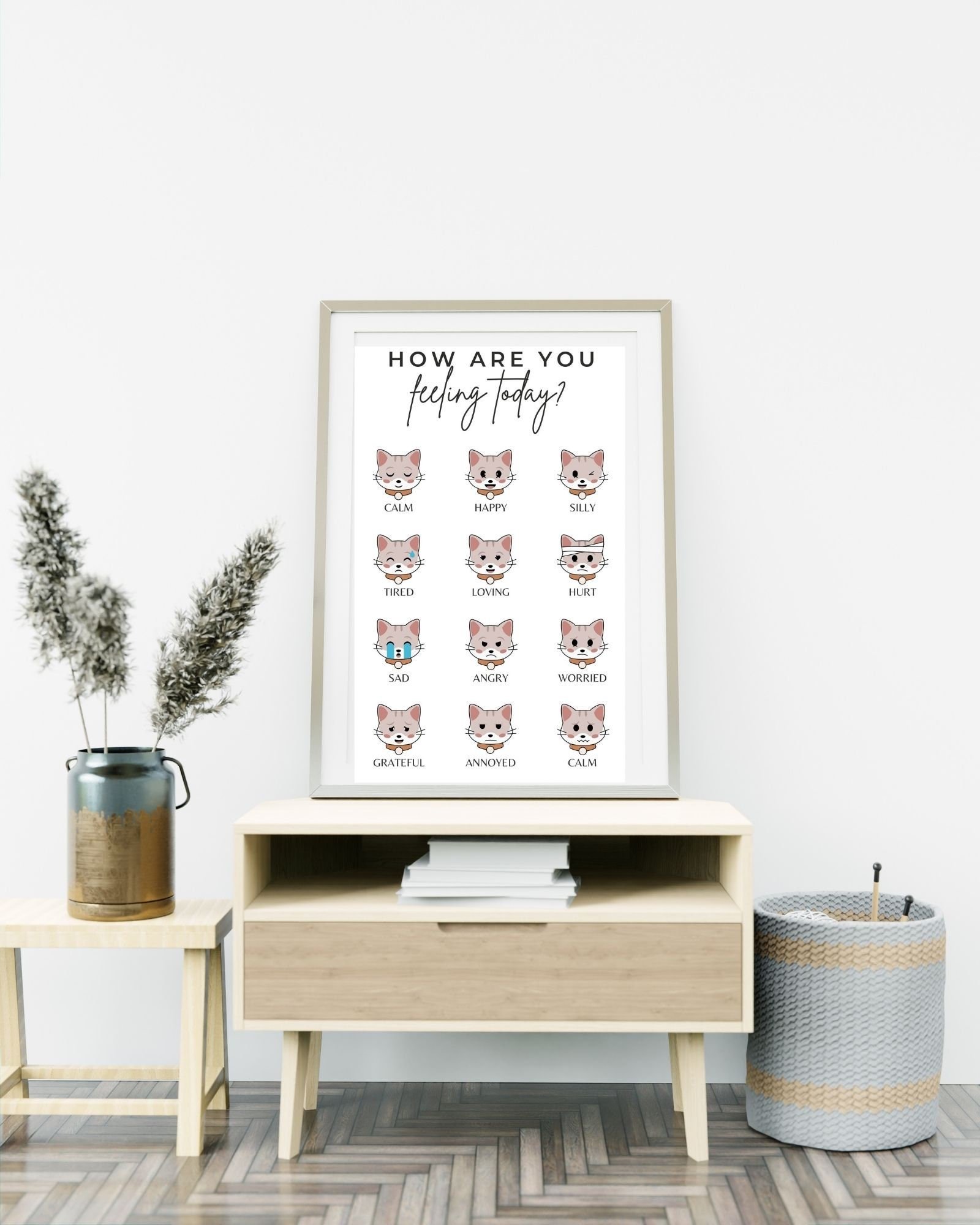 How Are You Feeling Today Pig Emotions Digital Print Poster,Therapy Poster, Office/Wall/RoomDecor, Counselor 8x10, 11x14,16x20, 18x24,&24x30