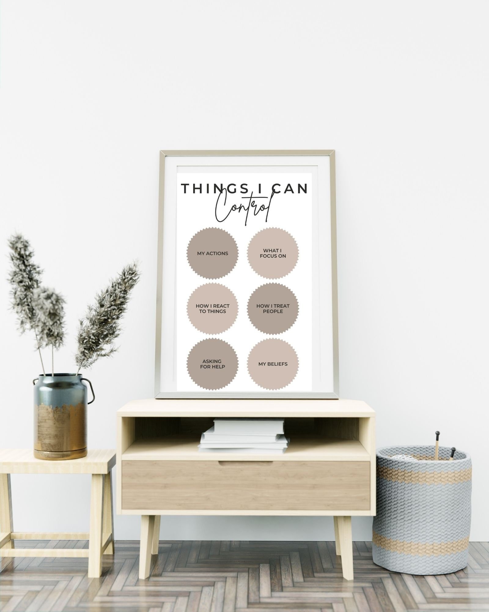 Things Can Control (Pink) Digital Print Poster,Therapy Poster, Office/Wall/RoomDecor, Counselor 8x10, 11x14,16x20, 18x24,&24x30