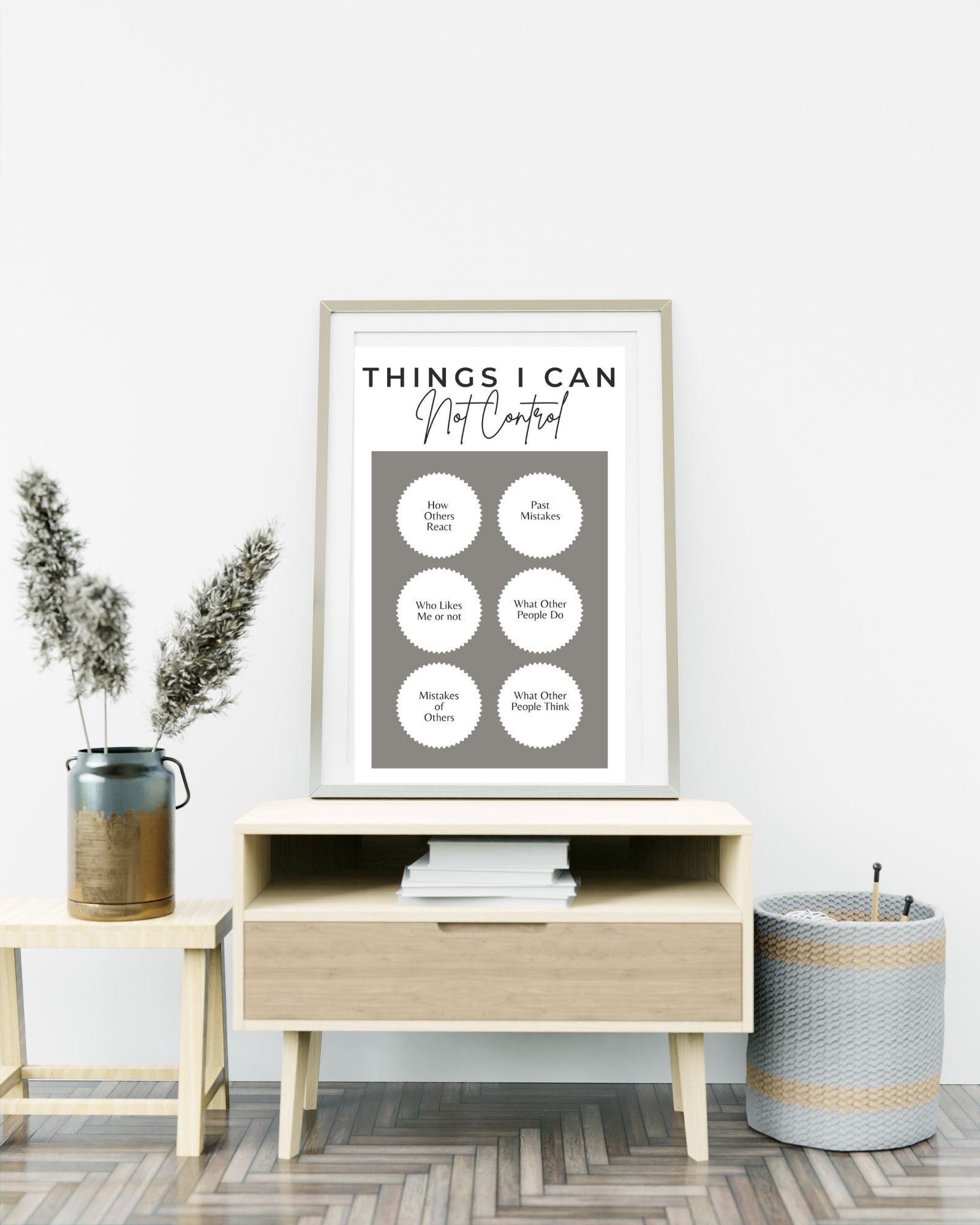 Things Cannot Control (Gray) Digital Print Poster,Therapy Poster, Office/Wall/RoomDecor, Counselor 8x10, 11x14,16x20, 18x24,&24x30