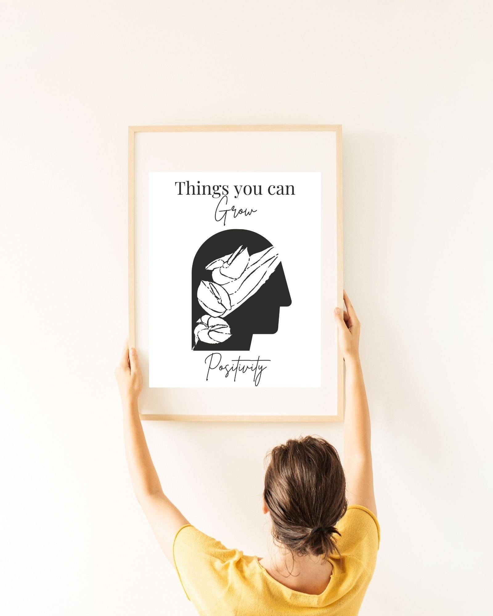 Can Grow Positivity (2 colors) Digital Print, Mental Health/ Psychology/Positivity/ Office & Wall Art Decor, Therapist/Counselors/Coach's