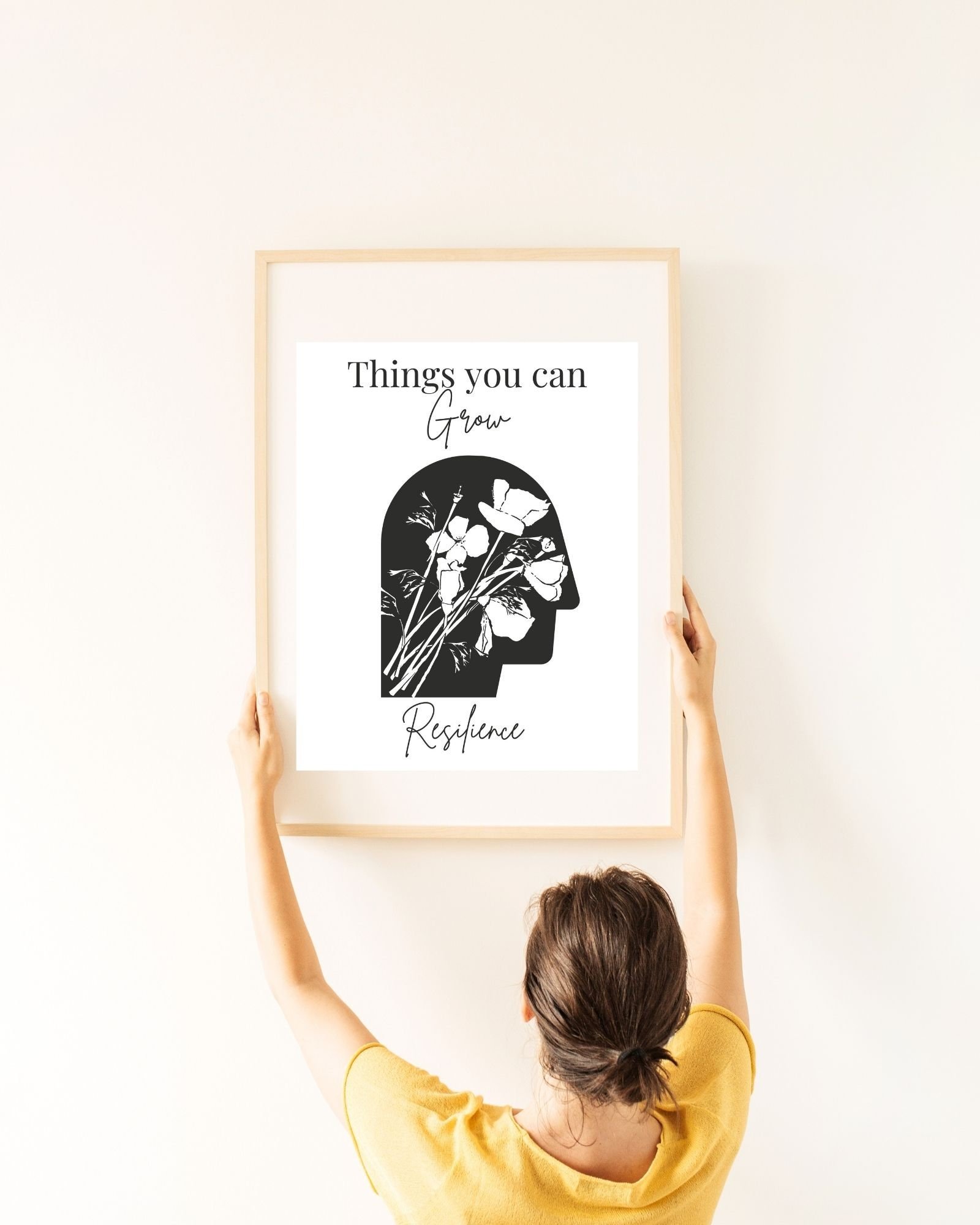 Can Grow Resilience (2 colors) Digital Print, Mental Health/ Psychology/Positivity/ Office & Wall Art Decor, Therapist/Counselors/Coach's