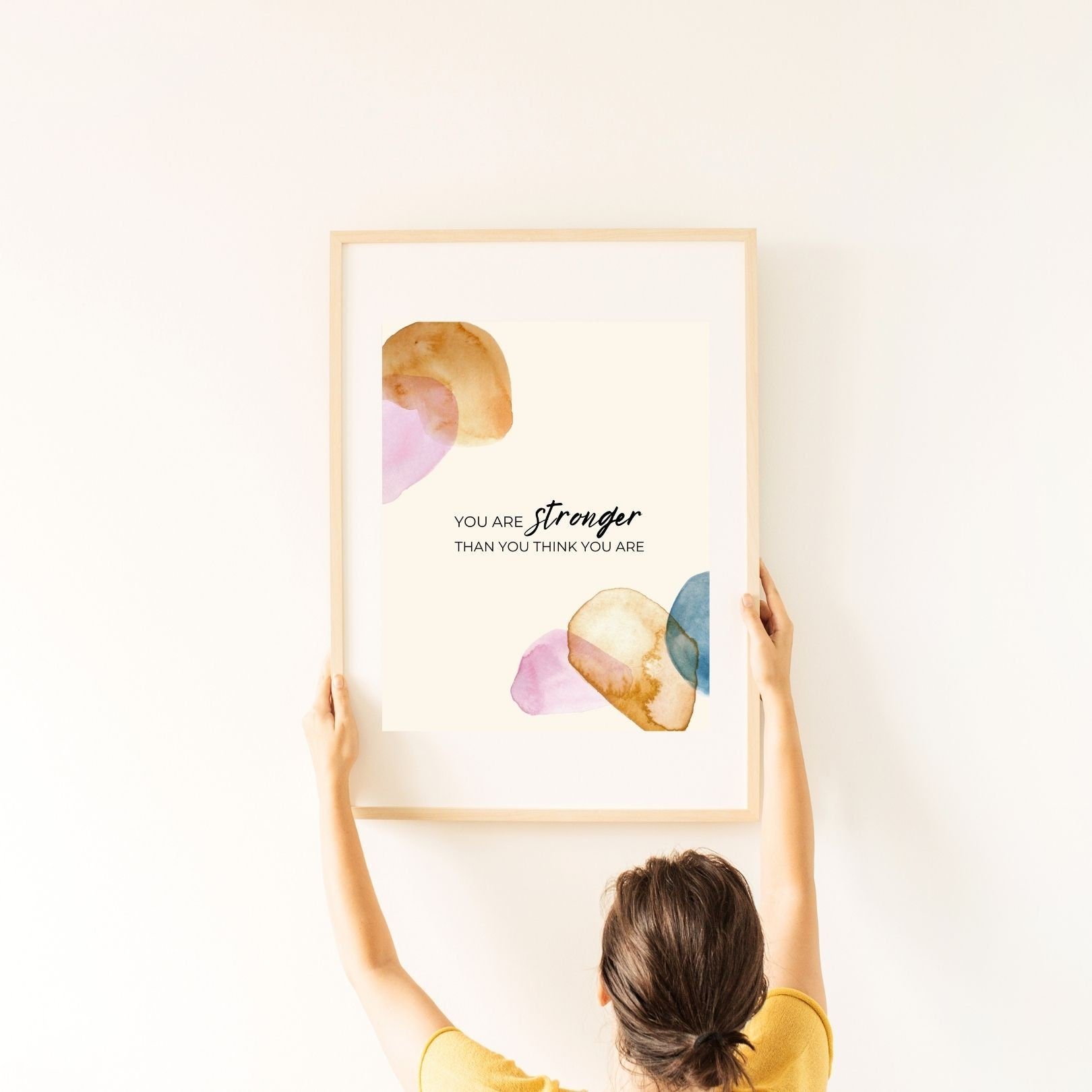 You are Stronger Digital Print Poster, Therapy, Office, wall, Room Decor, Therapist, Counselor 8x10, 11x14, 16x20, 18x24, and 24x30