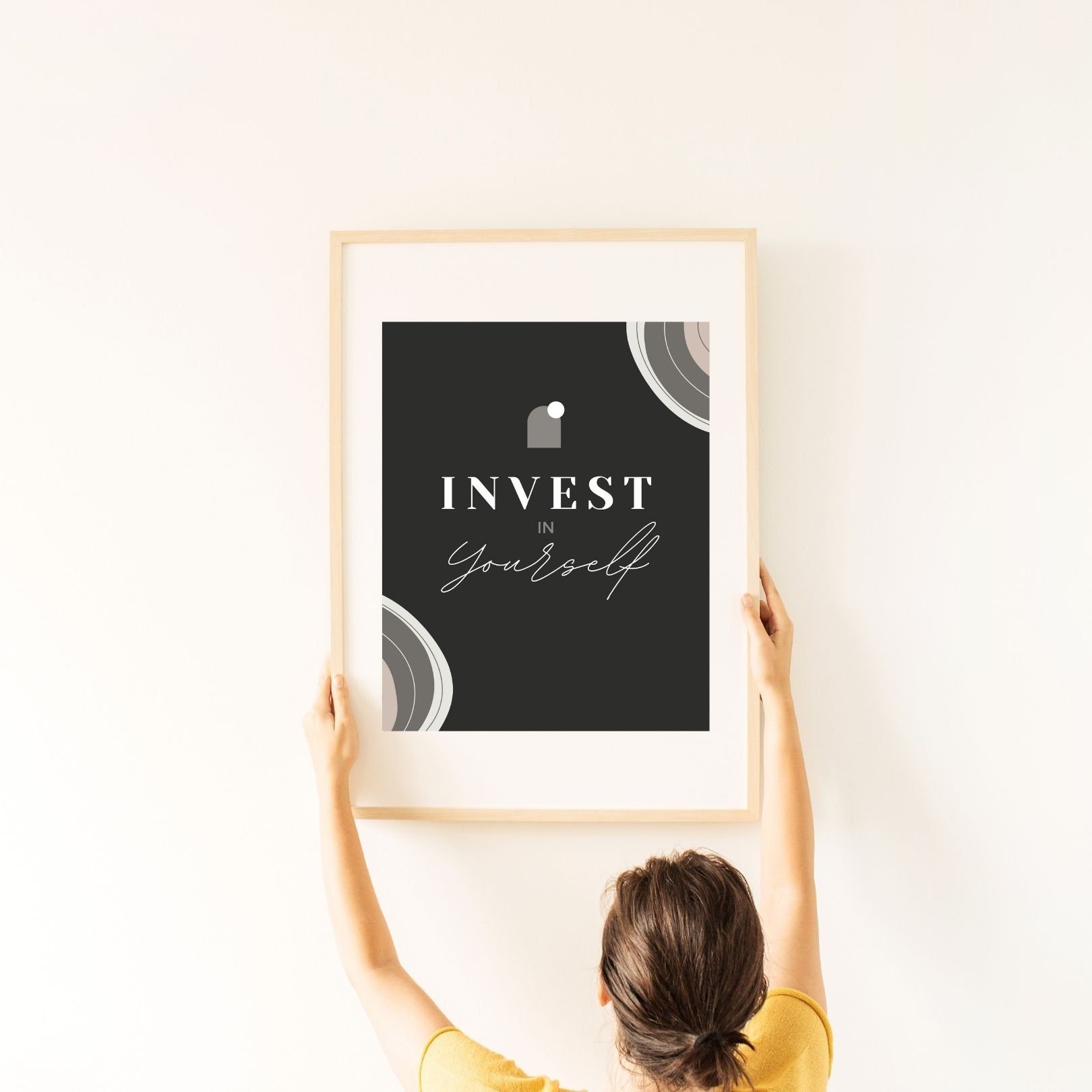 Invest In Yourself Digital Print Poster, Therapy, Office, wall, Room Decor, Therapist, Counselor 8x10, 11x14, 16x20, 18x24, and 24x30