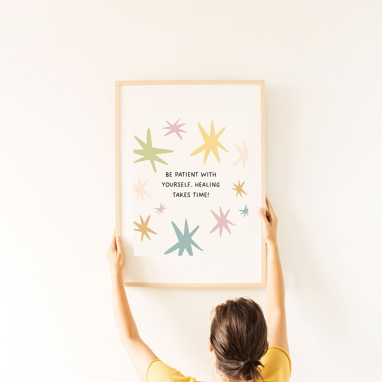 Be Patient With Yourself Digital Print Poster, Therapy, Office, Wall, room Decor, Therapist, Counselor 8x10, 11x14, 16x20, 18x24, and 24x30
