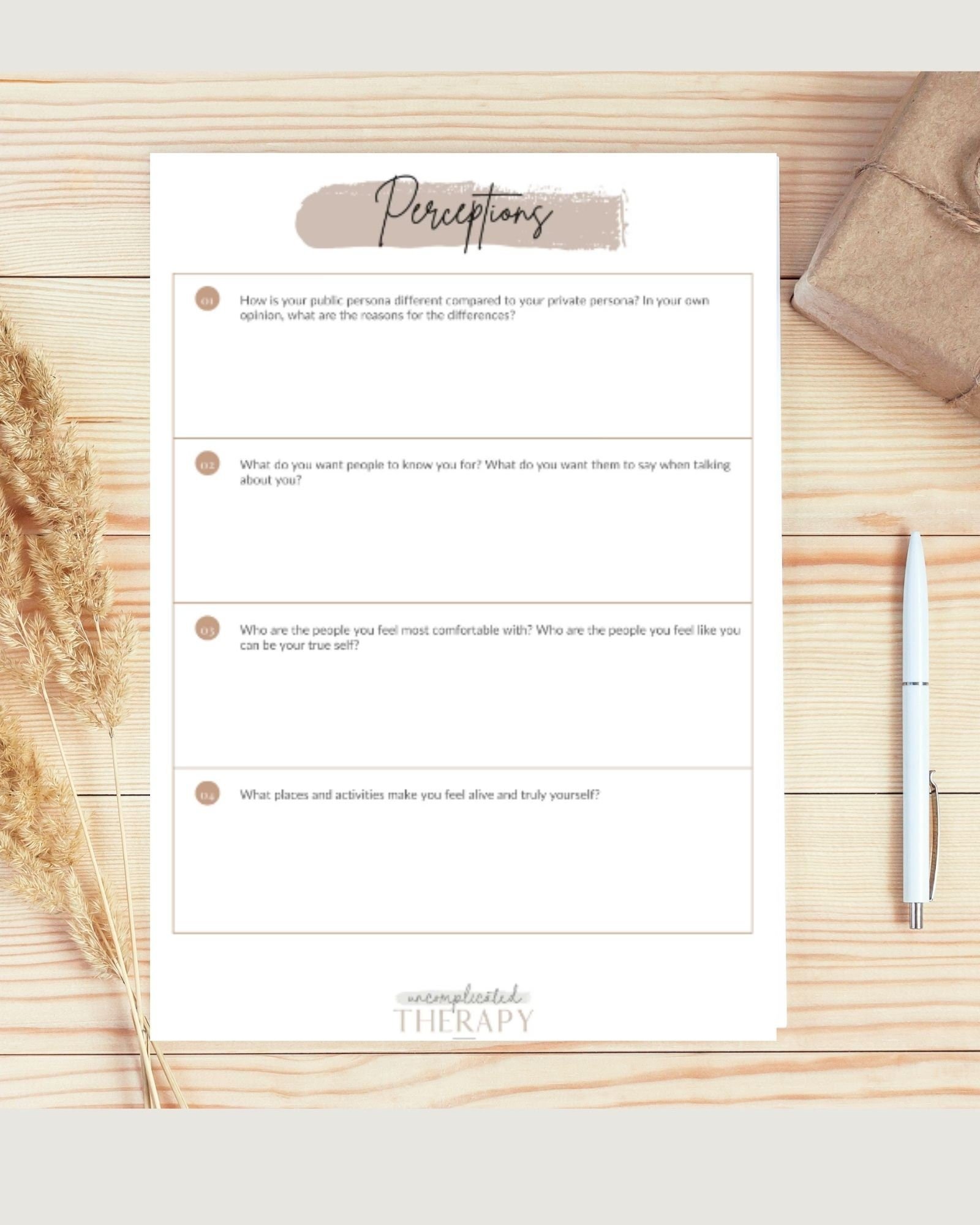 My Perception Worksheet For Therapists, Counselors, and Coaches