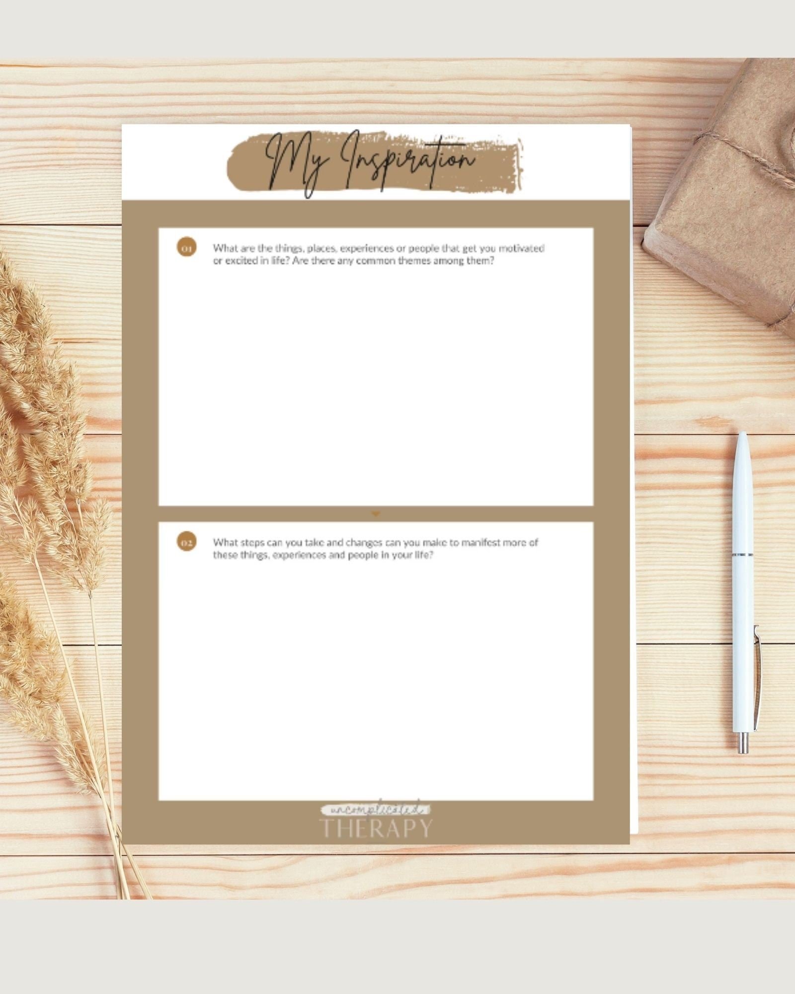 My Inspiration Worksheet For Therapists, Counselors, and Coaches