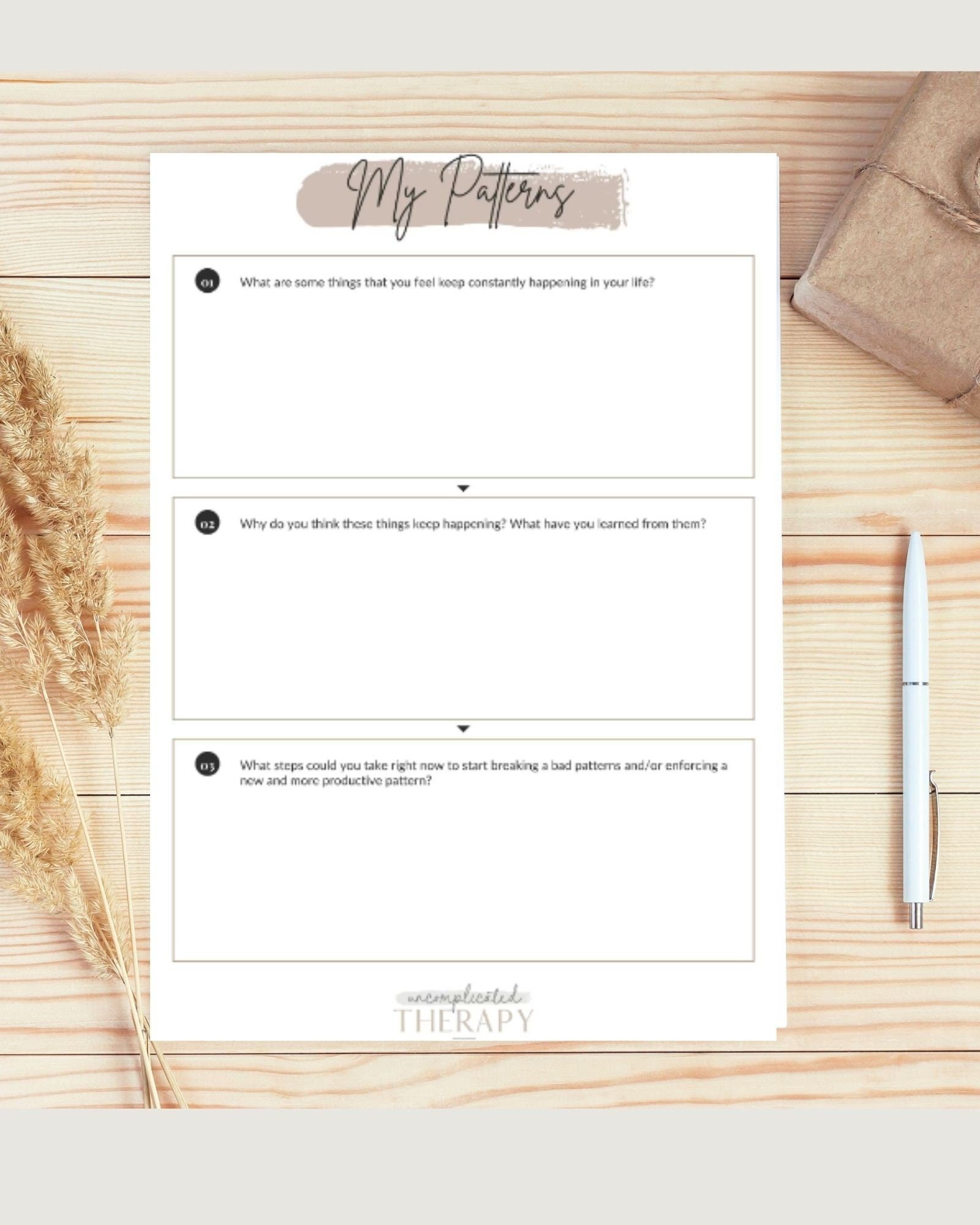My Patterns Worksheets For Therapists, Counselors, and Coaches