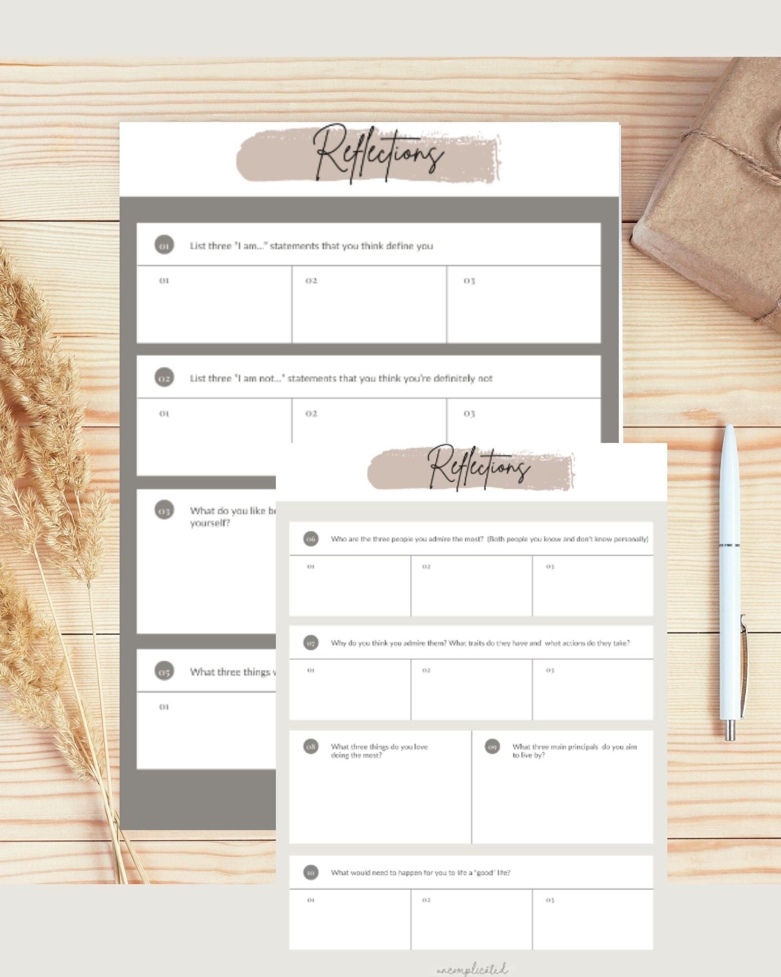 My Reflections Worksheets (2) For Therapists, Counselors, Coaches & Clients