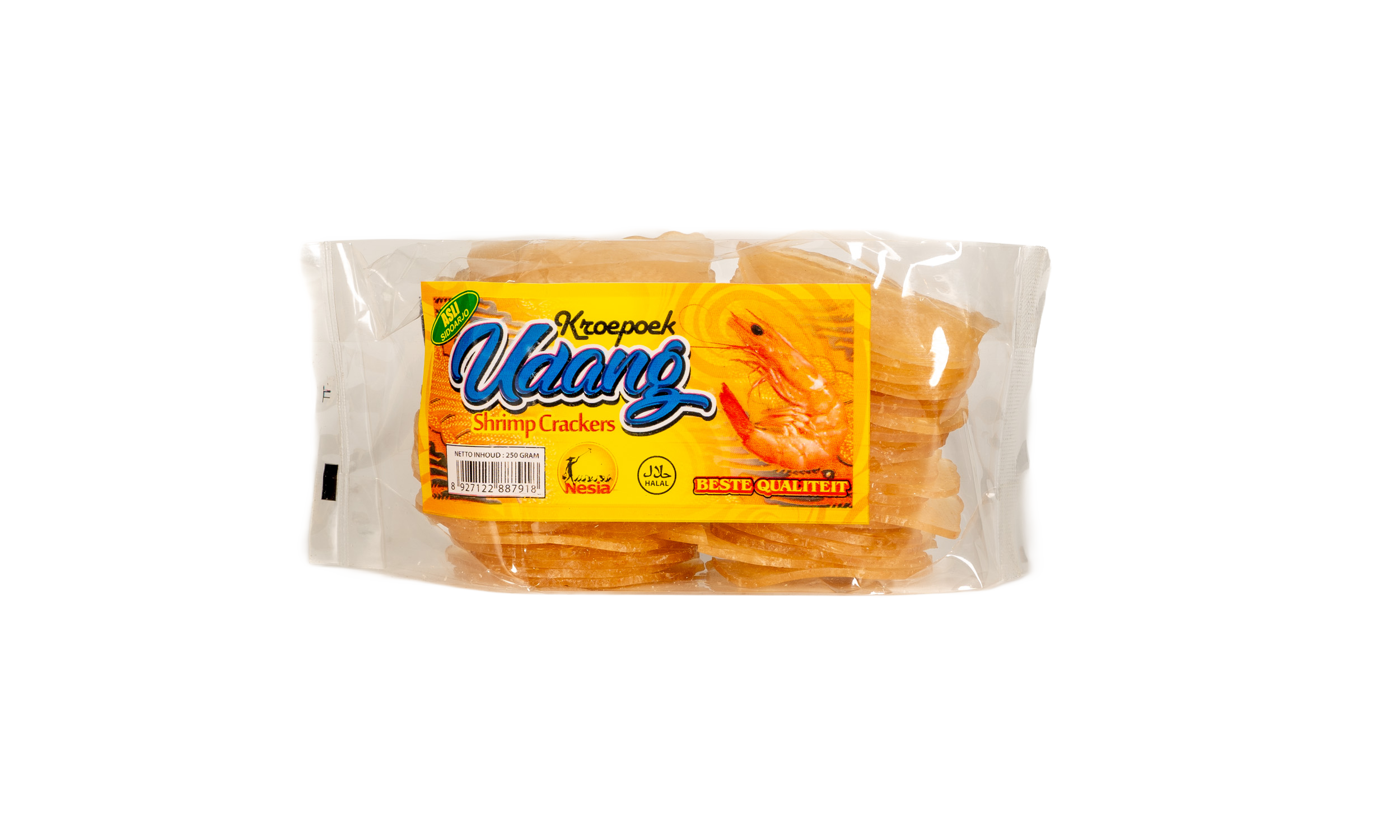 Krupuk Udang NESIA (6 cm) – Knusprige Garnelen Chips (250g)