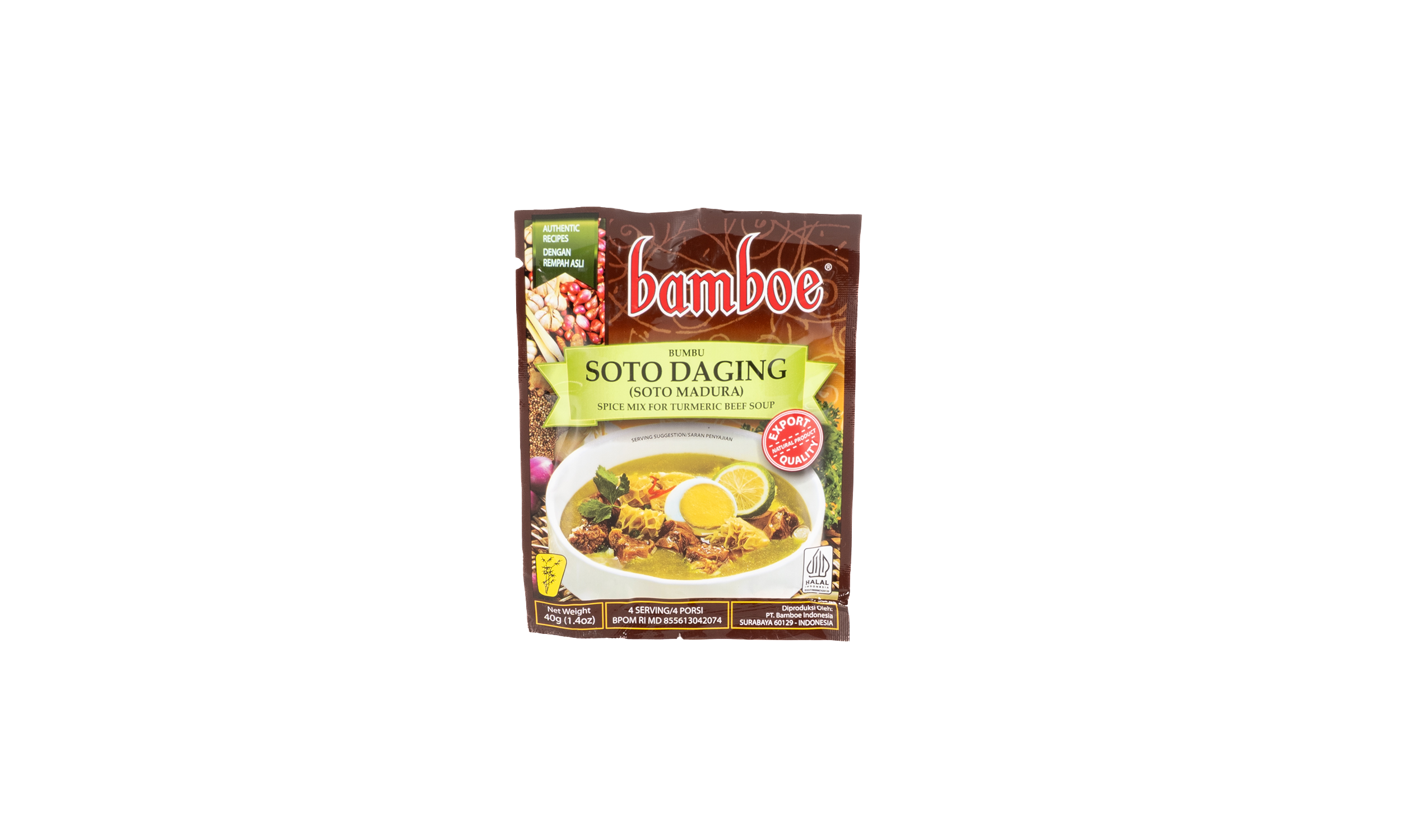 BAMBOE Bumbu Soto Daging – Gewürzmischung für Rindfleischsuppe (40 g)