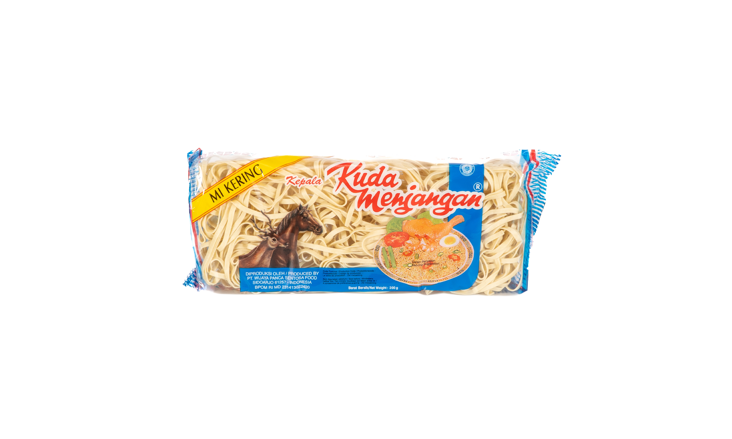 Mie Lebar KUDA MENJANGAN – Feine indonesische Bandnudeln - ohne Eier - (200 g)