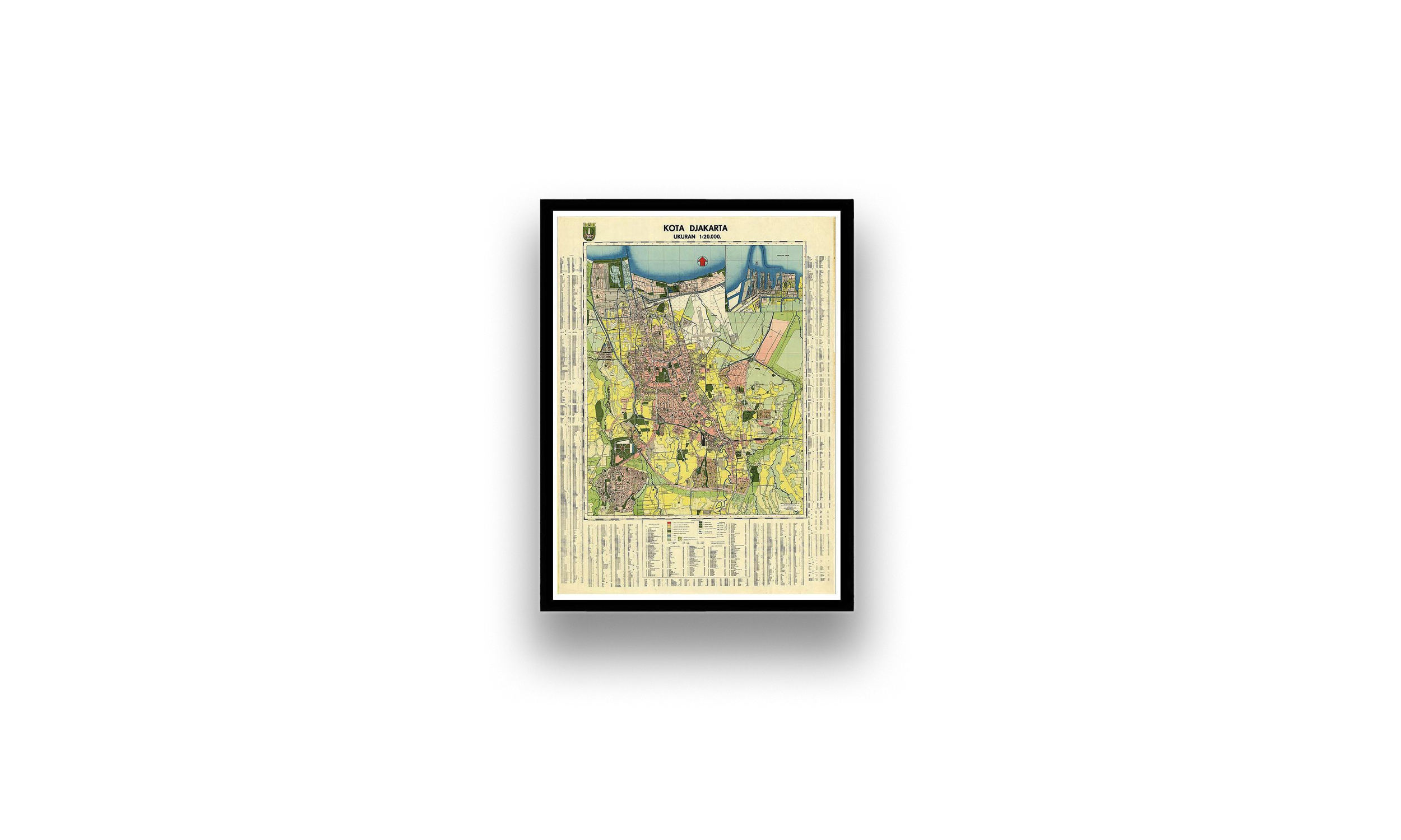 Alter Stadtplan von JAKARTA (1969)