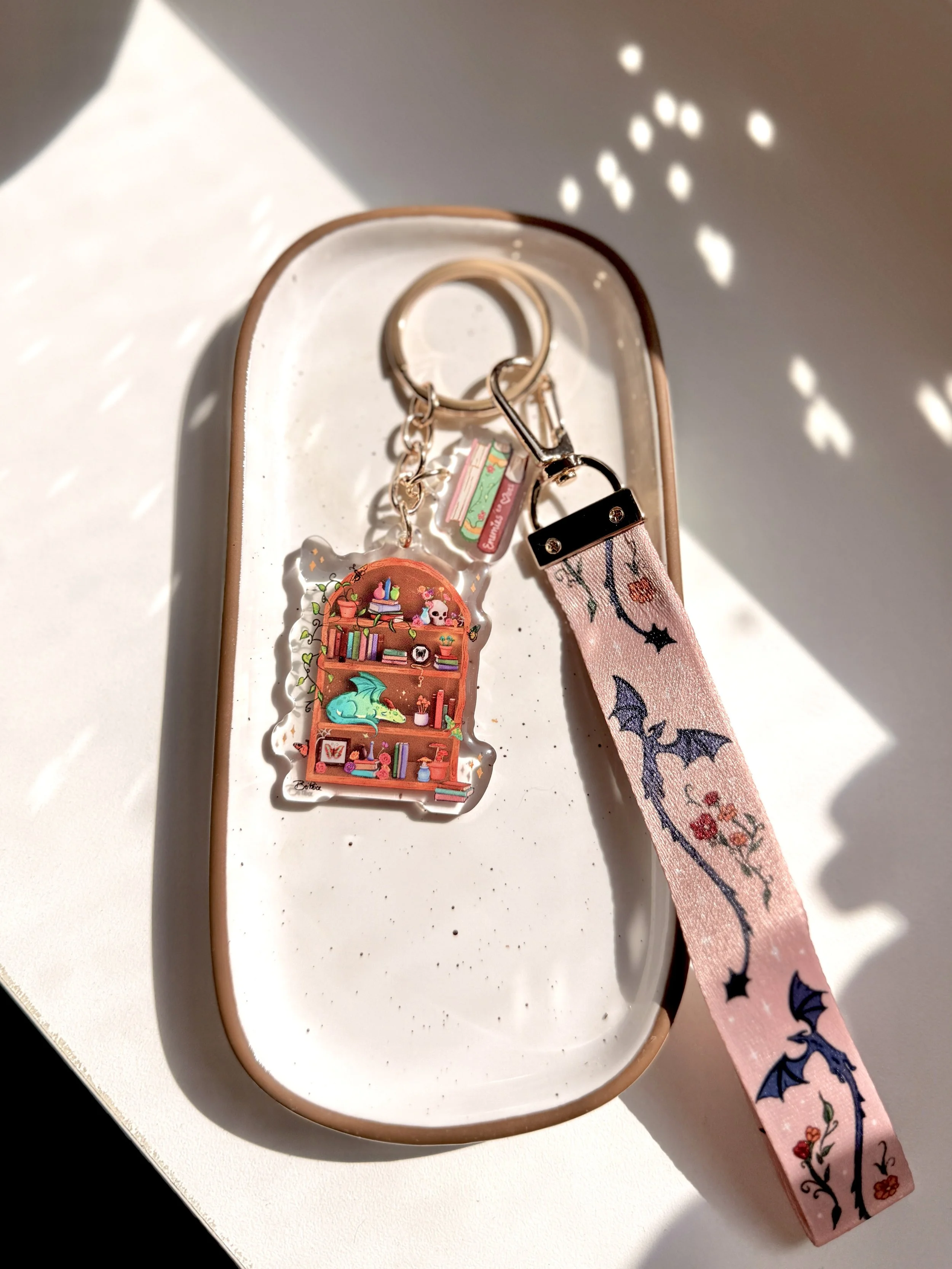 Fantasy Reader Keychain Lanyard