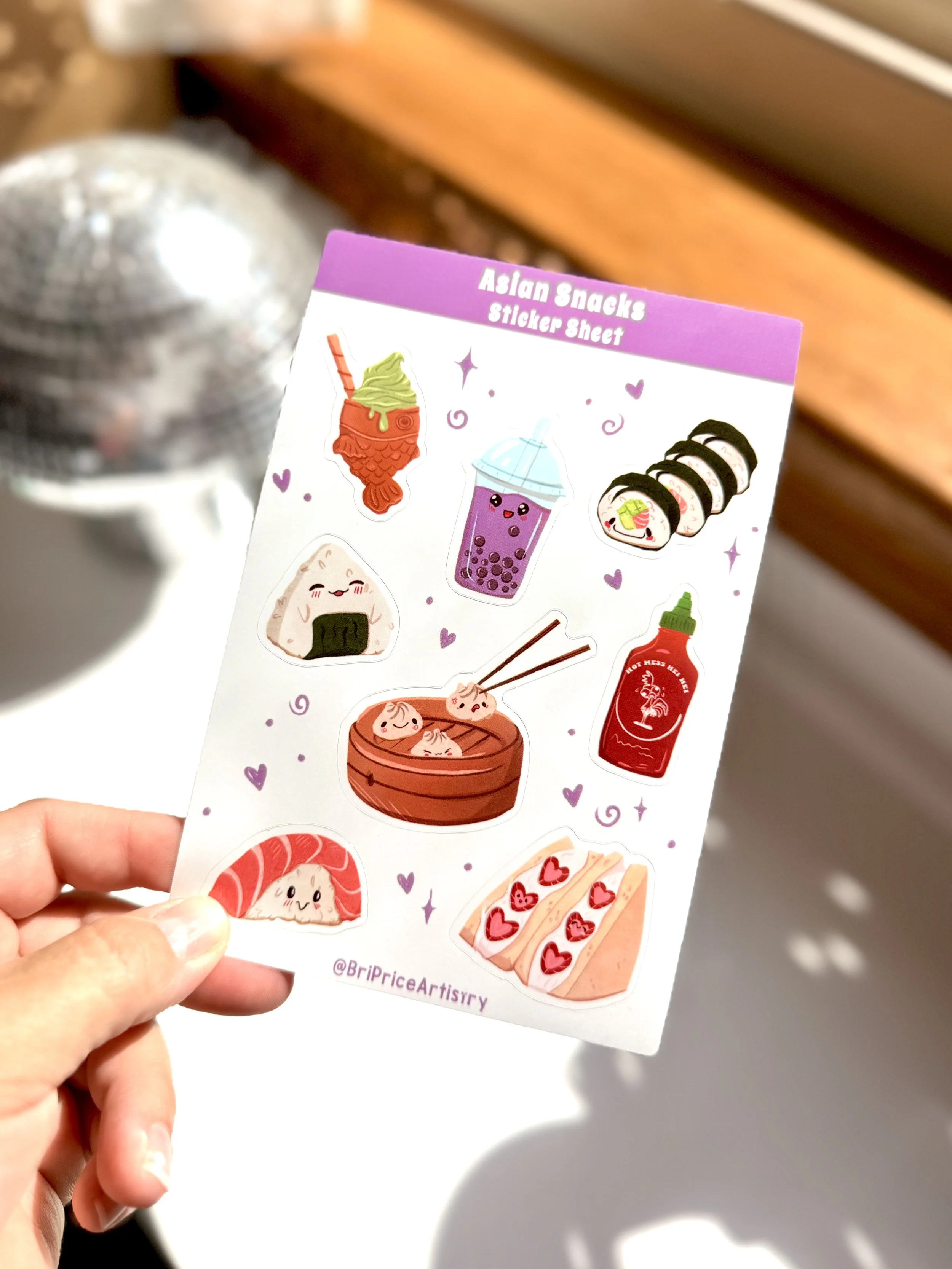 Asian Snacks Sticker Sheet