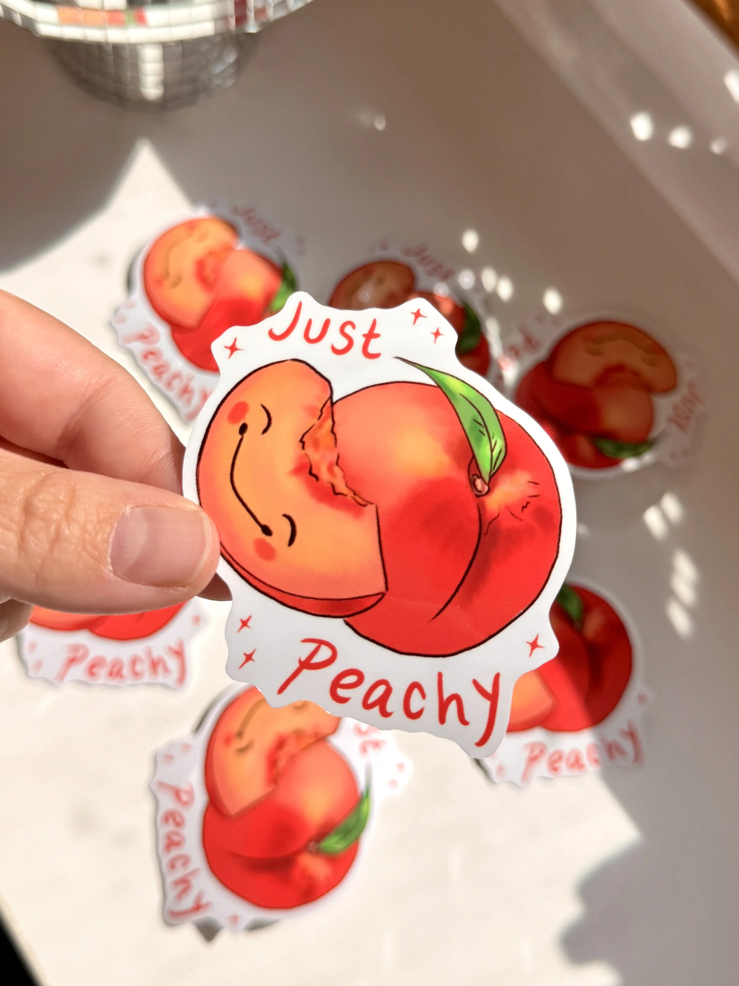 Just Peachy Sticker