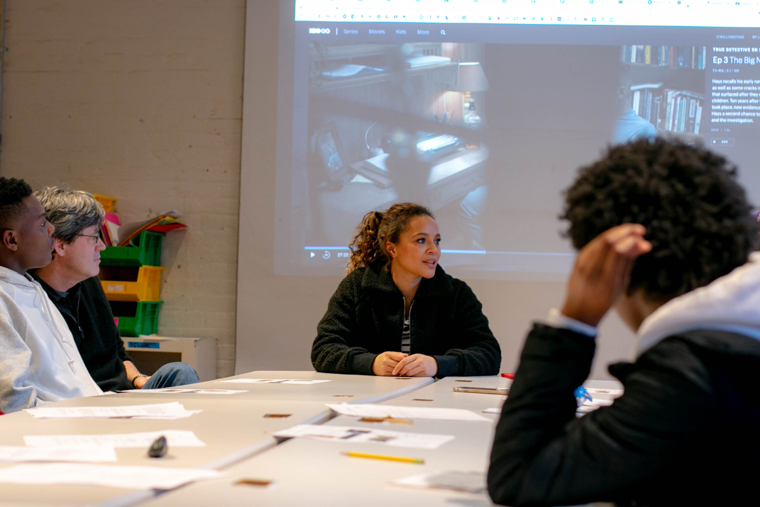 Carmen Ejogo visits the 2019 Narrative Lab