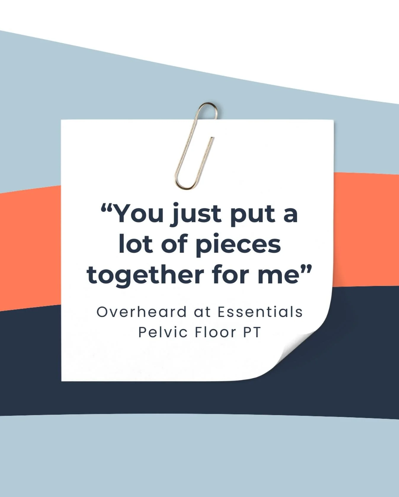 It&rsquo;s probably not a coincidence&hellip;..
.
The incontinence, the weak pelvic floor, the lower belly bulge, the back pain, the difficulty with intimacy.
.
It is ALL connected!
.
Pelvic floor PT will do more than change your pelvic floor! In fix