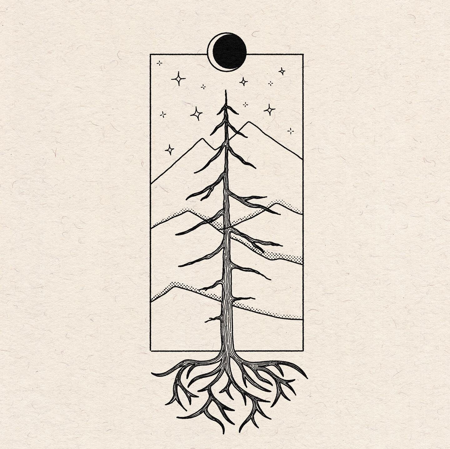 Finding ways to stay rooted 🌙✨
⠀
⠀
⠀
⠀
⠀
⠀
#stayrooted #pinetrees #digitalart #digitalillustration #moonphases #art #procreate #trees #treeroots #staygrounded #natureart #natureinspired #stipplingart #penandink #lineworkart #illustration #illustrati