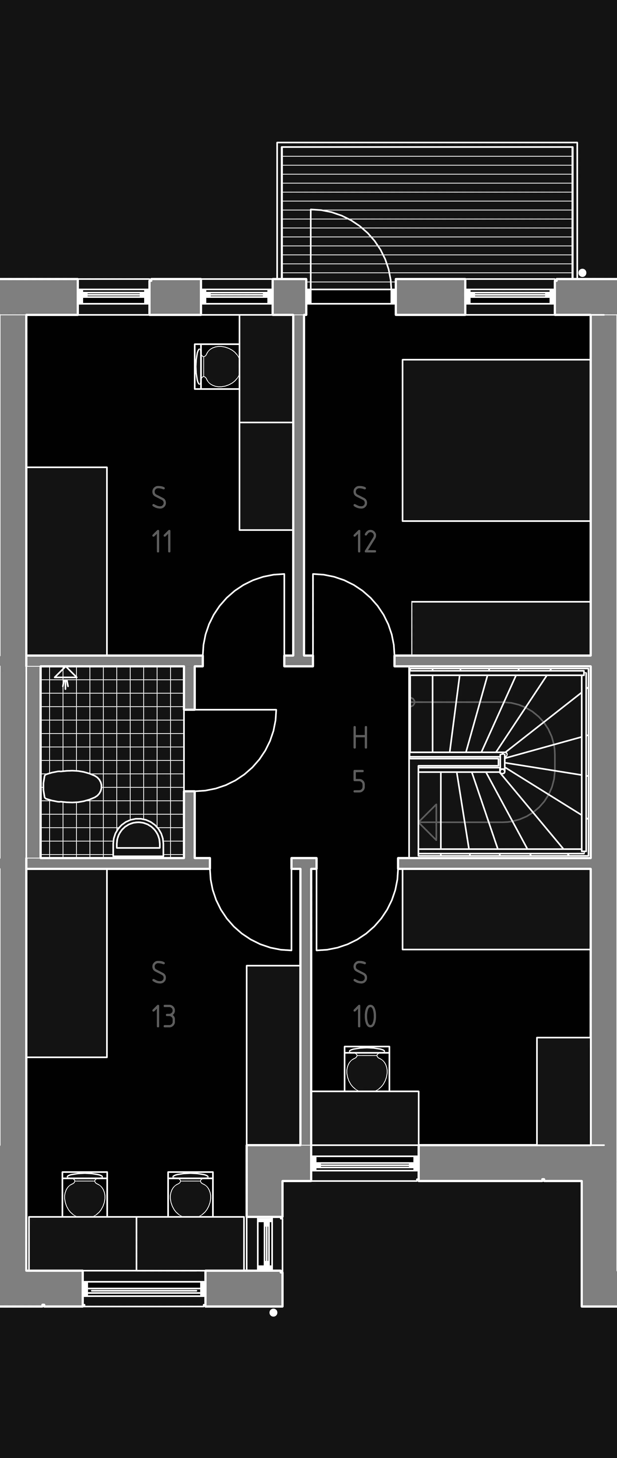 Radhus 01 A Färguppdelning - Floor Plan - Plan 2 RH 2,6 Sälj Affinity.jpg