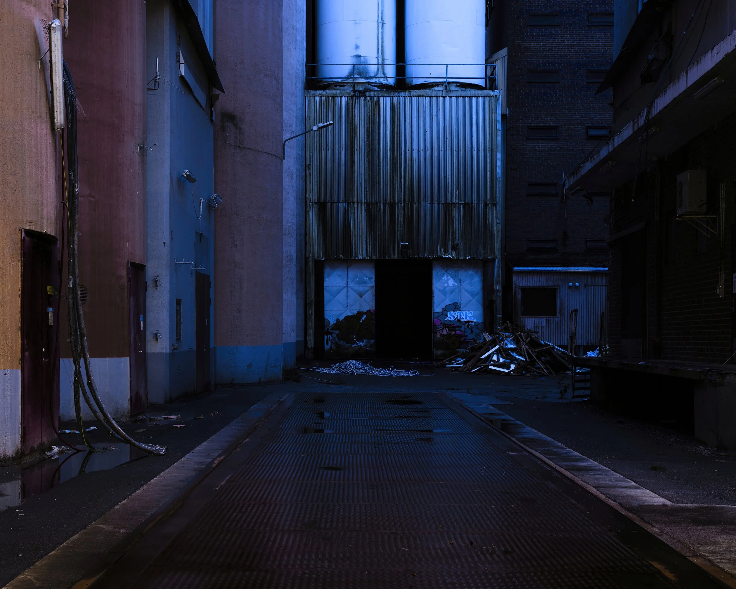 B0010498 Rainy Night Among Silo 1 and 2