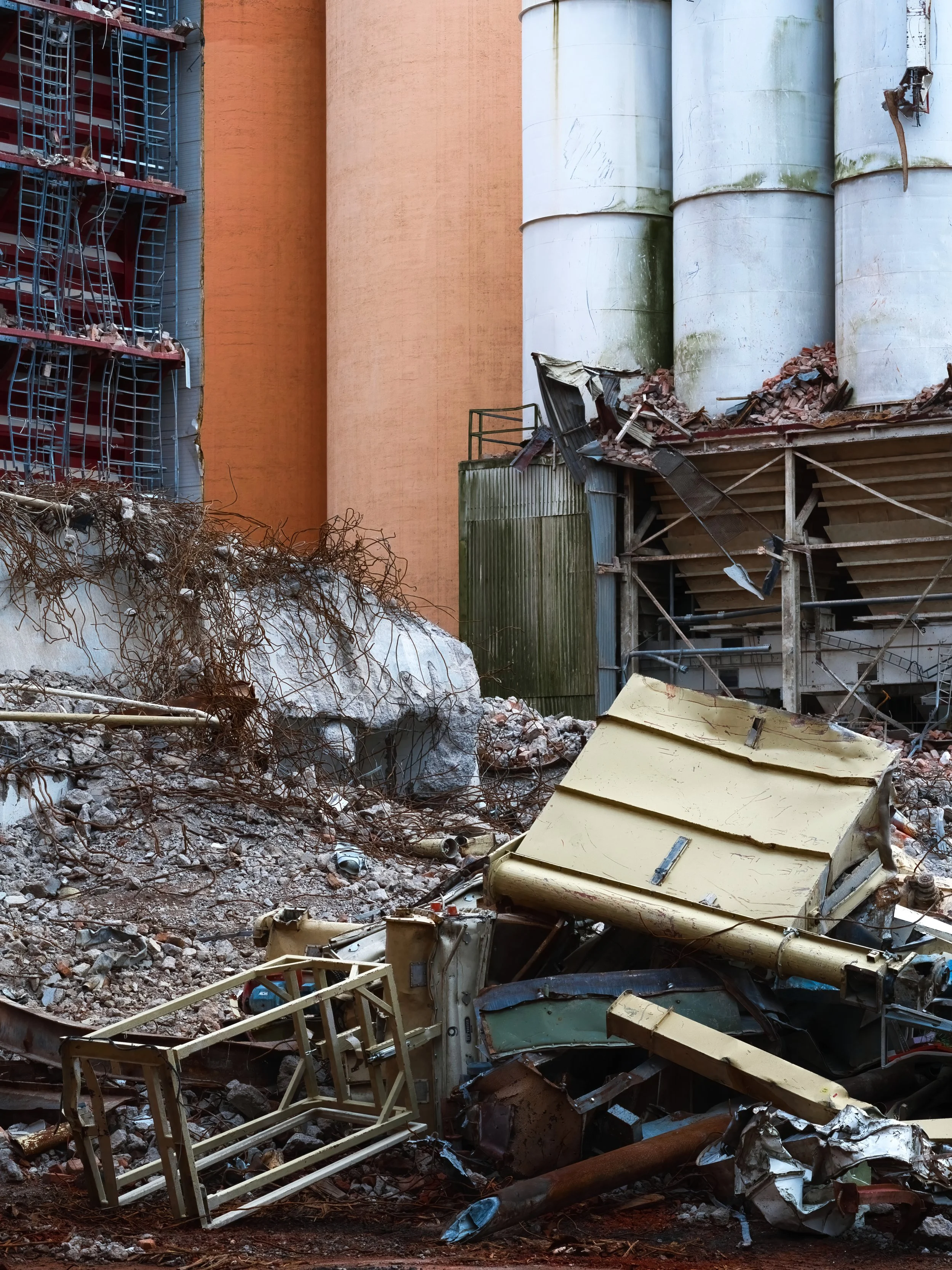 B0014679 Silo 2 Rising Behind a Pile of Mill House
