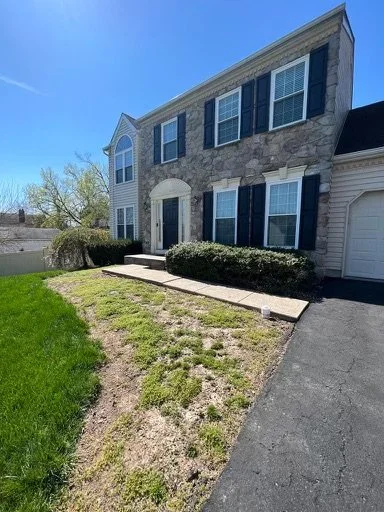 before- Paver Walkway, Retaining wall and half-moon steps