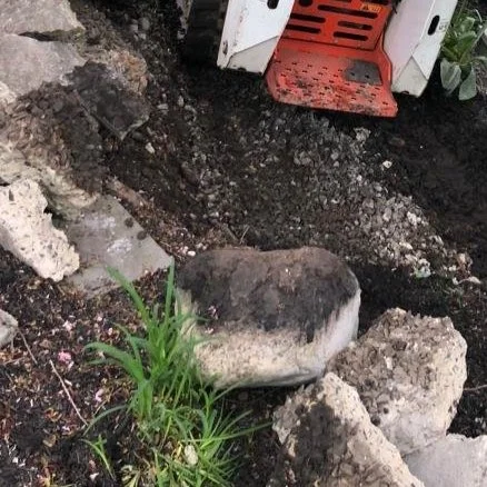 before - install paver walkway with border