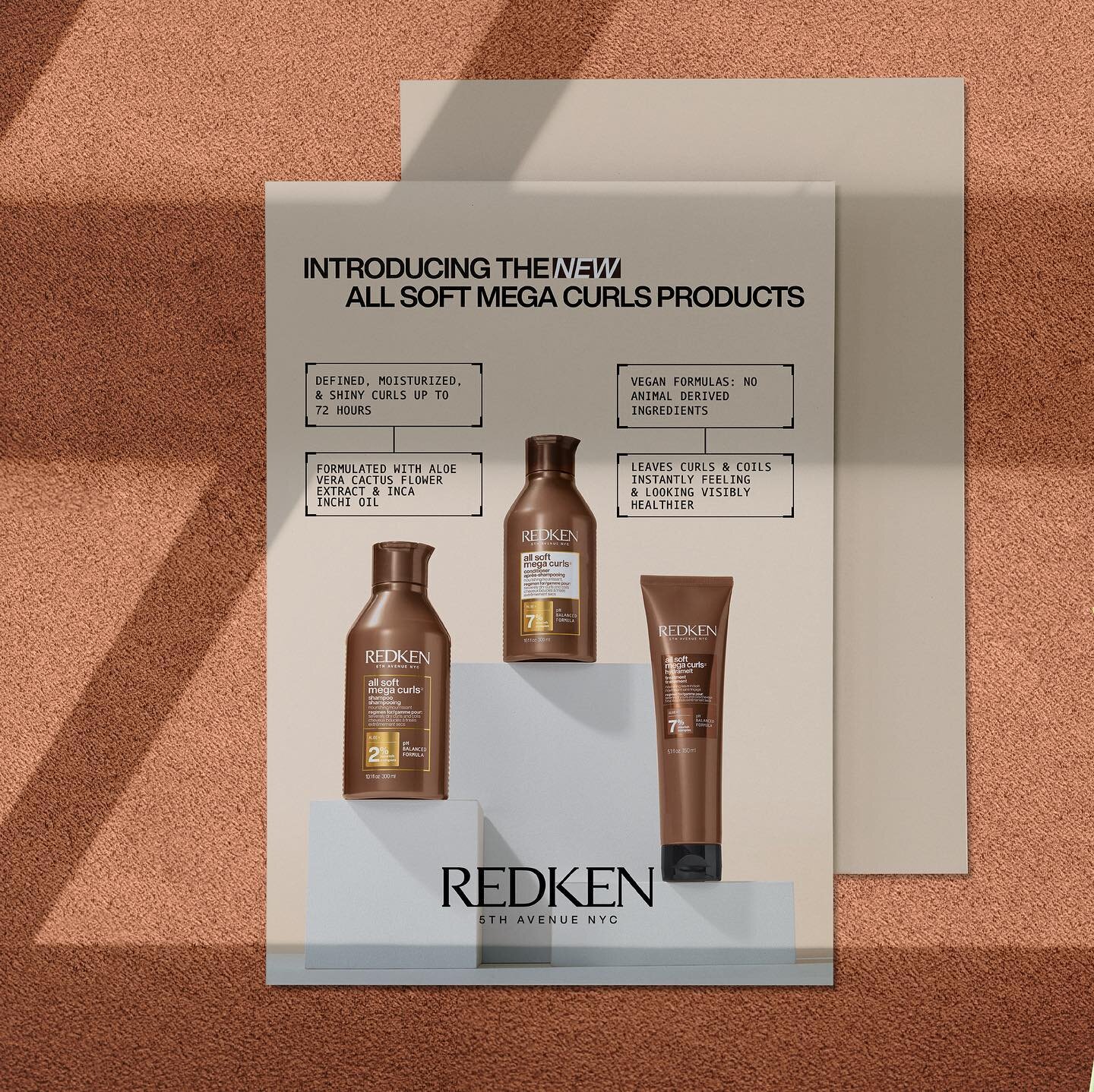 INTRODUCING REDKENS ALL SOFT MEGA CURLS 🤎🌿
Feb &lsquo;23

Informational/Handwritten Postcard &amp; Box Design 

A dreamy chocolate Gradient 🤤 interior paired with the golden sheen that is Redken&rsquo;s All Soft Mega Curl 🤌🏽🤎🤩

Always grateful