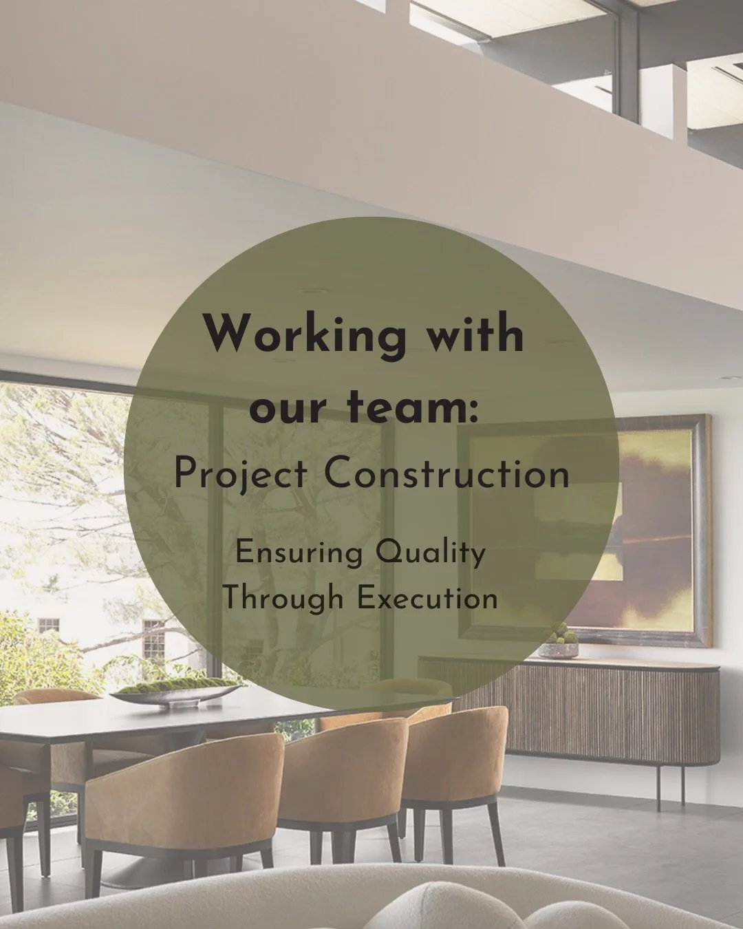 The project construction phase brings the design to life as the builder/contractor leads the construction process. The architect provides ongoing oversight through construction administration, ensuring the project aligns with the approved plans. Timi