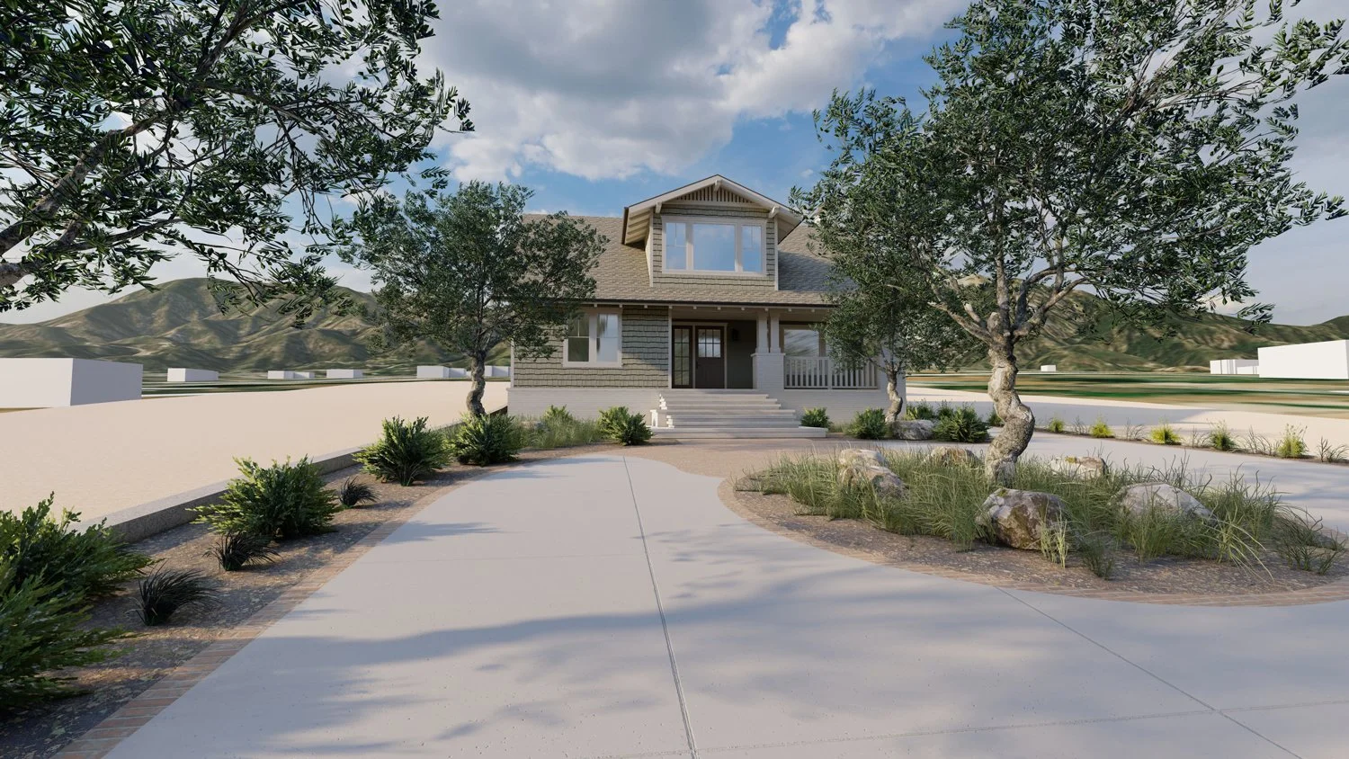 California bungalow rendering