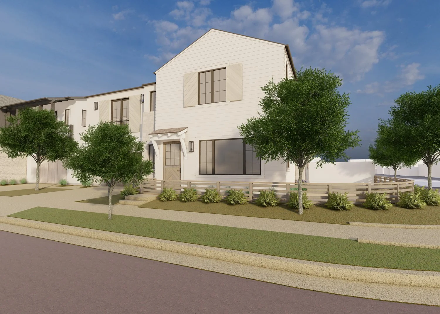 Exterior Rendering1 of Albert Place - French Transitional