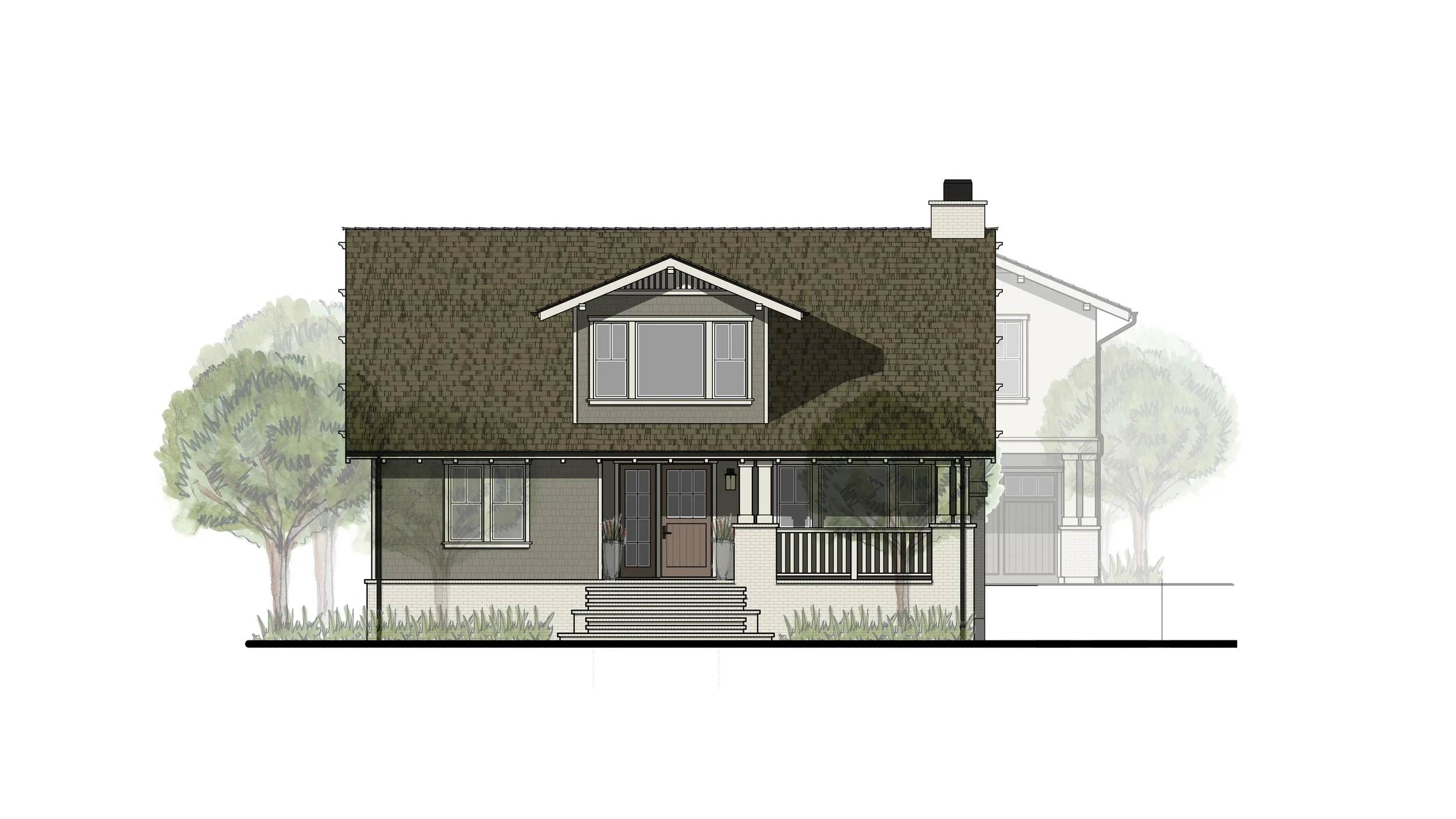 Altadena bungalow elevation design